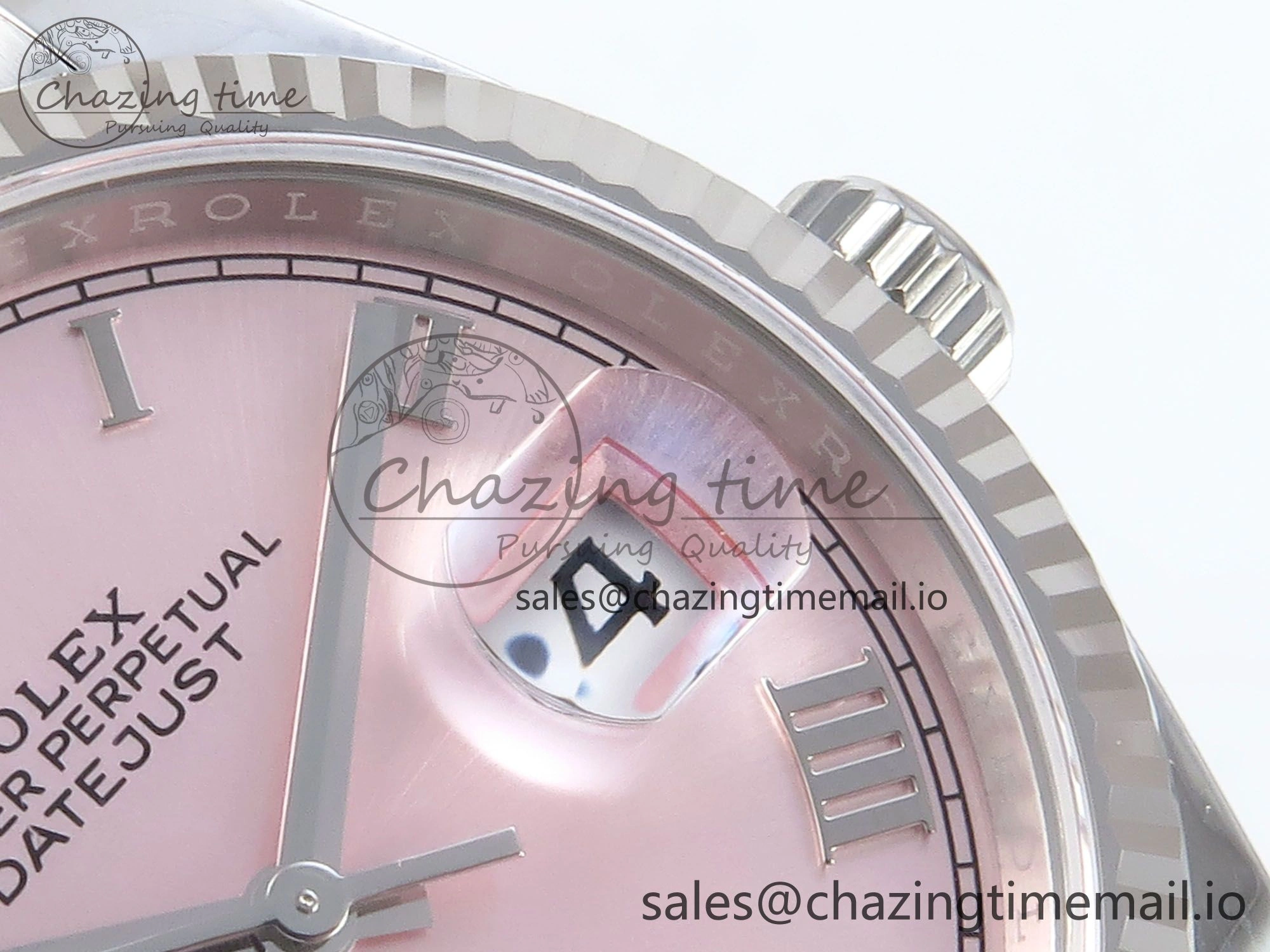 Affordable DateJust 36 126234 EWEF Best Edition Pink Roman Diamonds Dial on Oyster Bracelet A 686