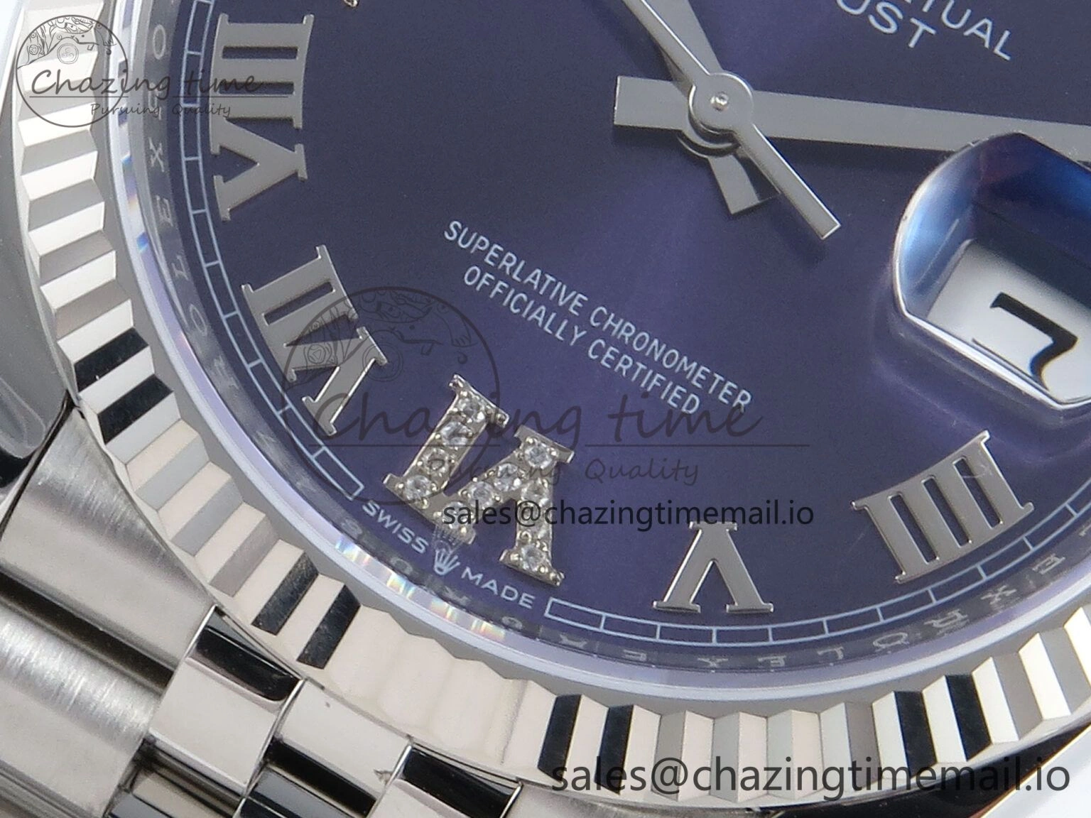 DateJust 36 126234 EWEF Best Edition Purple Roman Diamonds Dial on Jubilee Bracelet A Functional 616