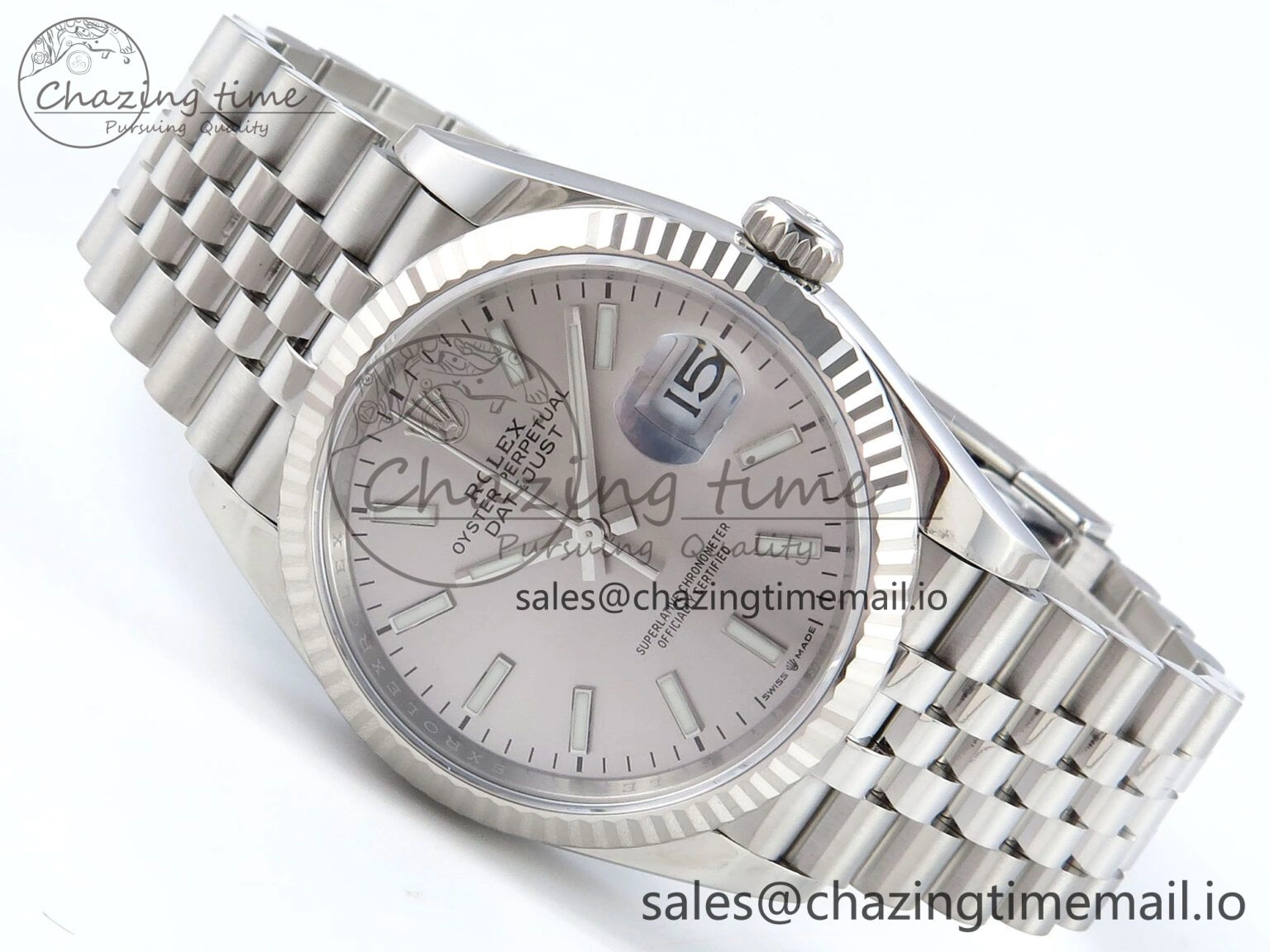 DateJust 36 126234 EWEF Best Edition Silver Dial Stick Marker on Jubilee Bracelet A Durable 608