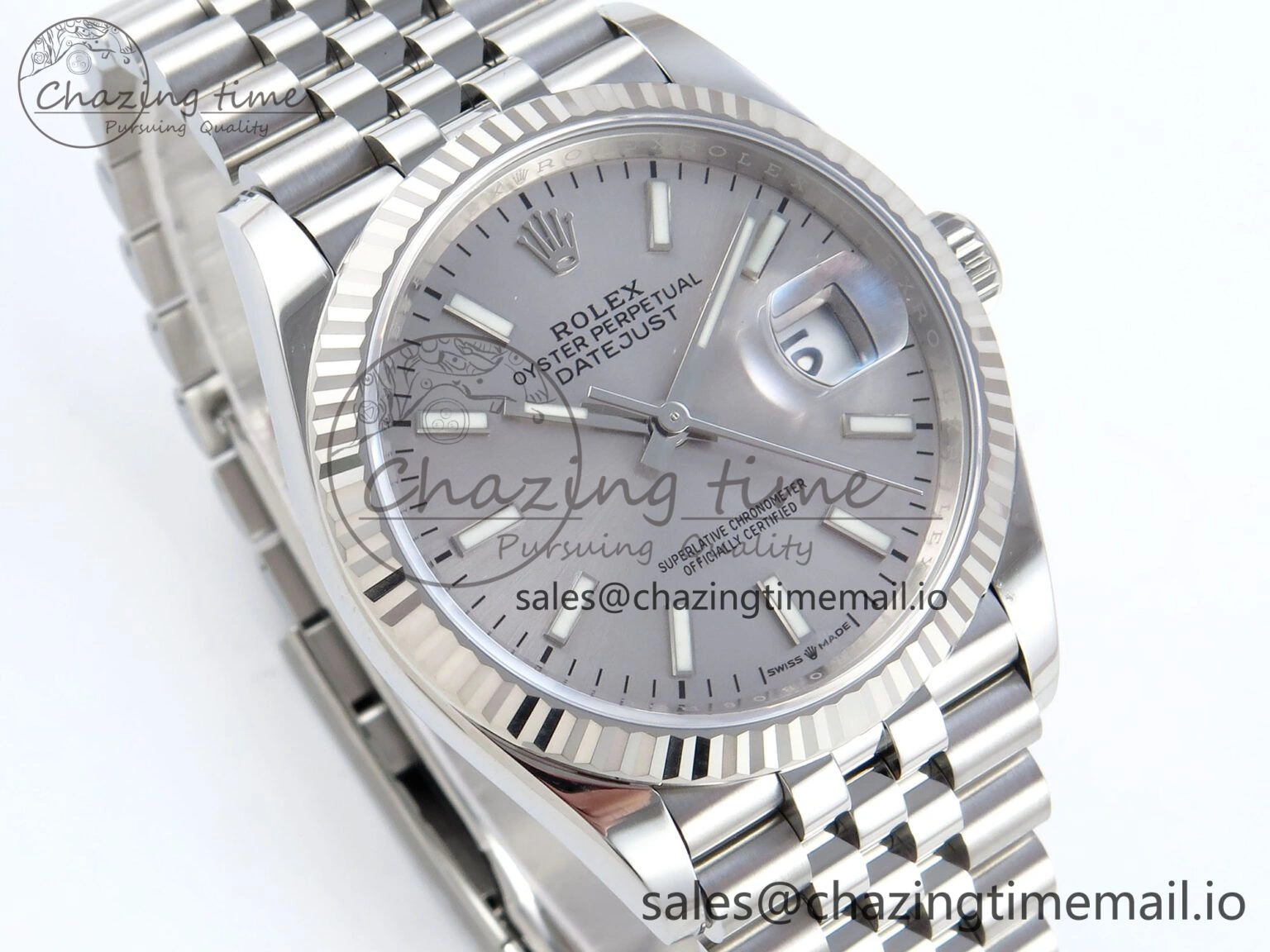 DateJust 36 126234 EWEF Best Edition Silver Dial Stick Marker on Jubilee Bracelet A Durable 608