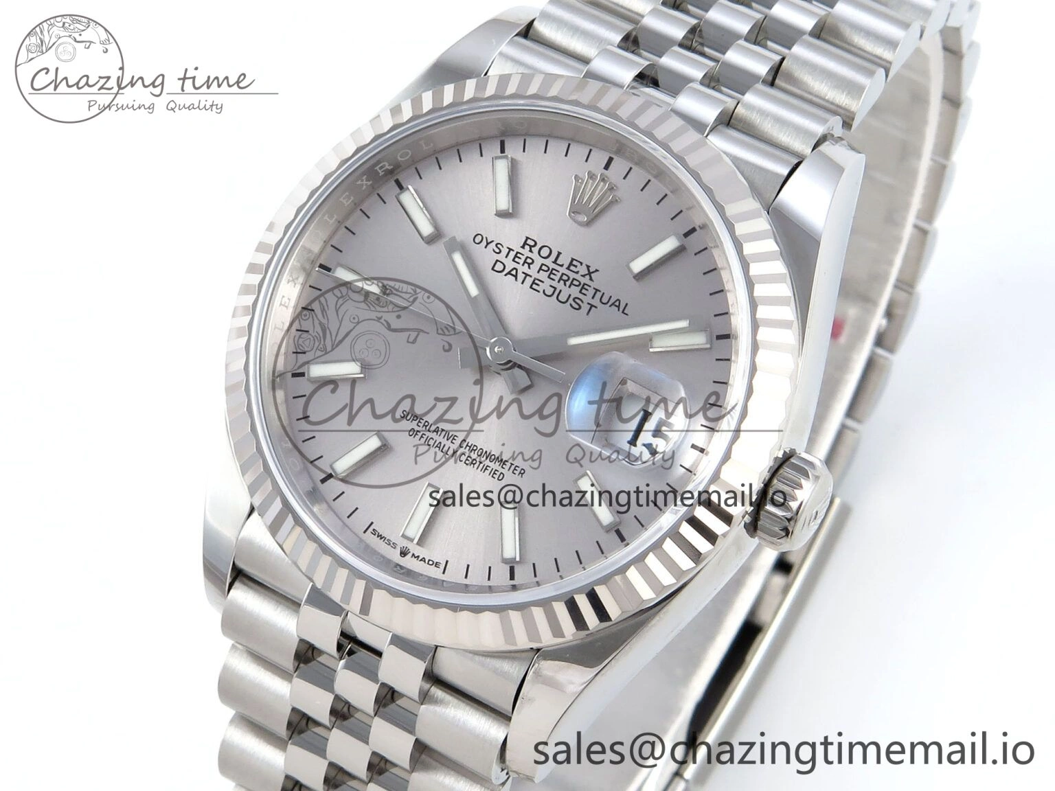 DateJust 36 126234 EWEF Best Edition Silver Dial Stick Marker on Jubilee Bracelet A Durable 608