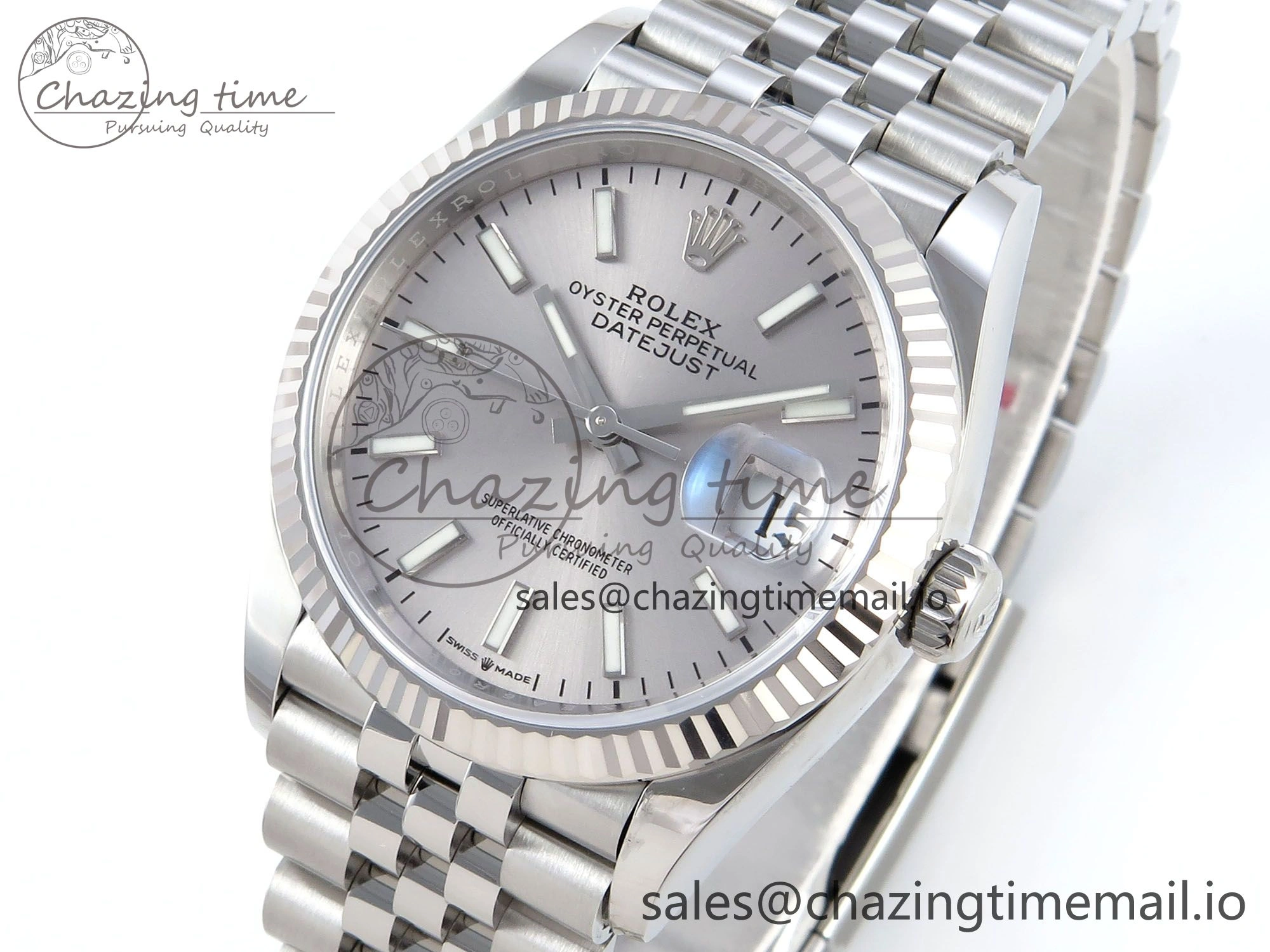 DateJust 36 126234 EWEF Best Edition Silver Dial Stick Marker on Jubilee Bracelet A Durable 608