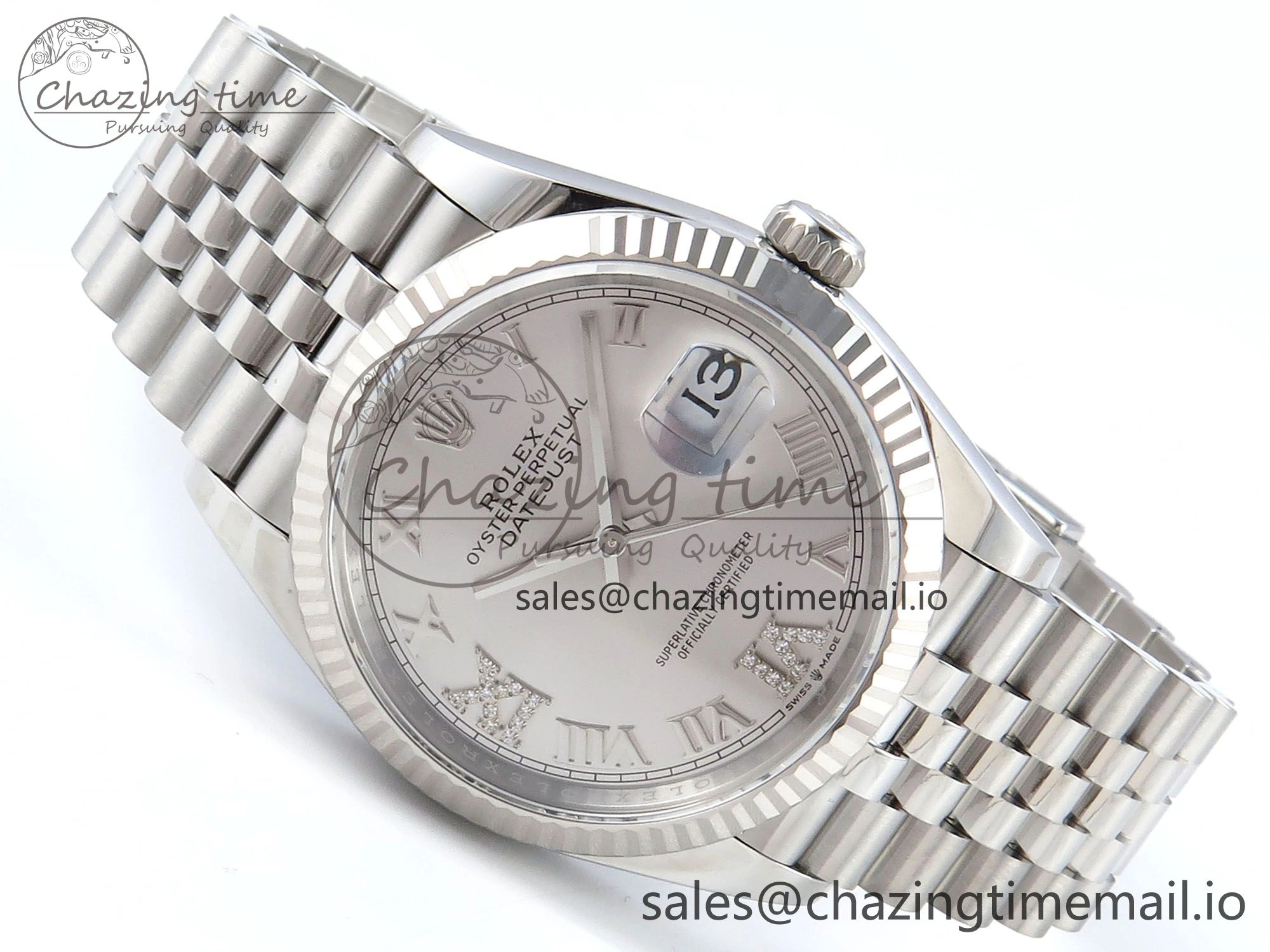 Refined DateJust 36 126234 EWEF Best Edition Silver Roman Dial on Jubilee Bracelet A 614