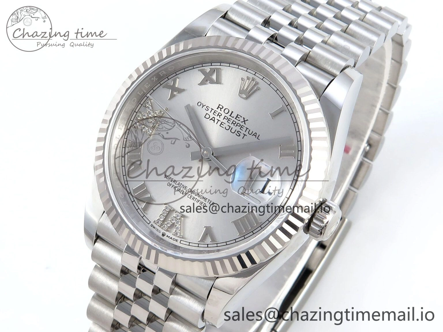 Refined DateJust 36 126234 EWEF Best Edition Silver Roman Dial on Jubilee Bracelet A 614