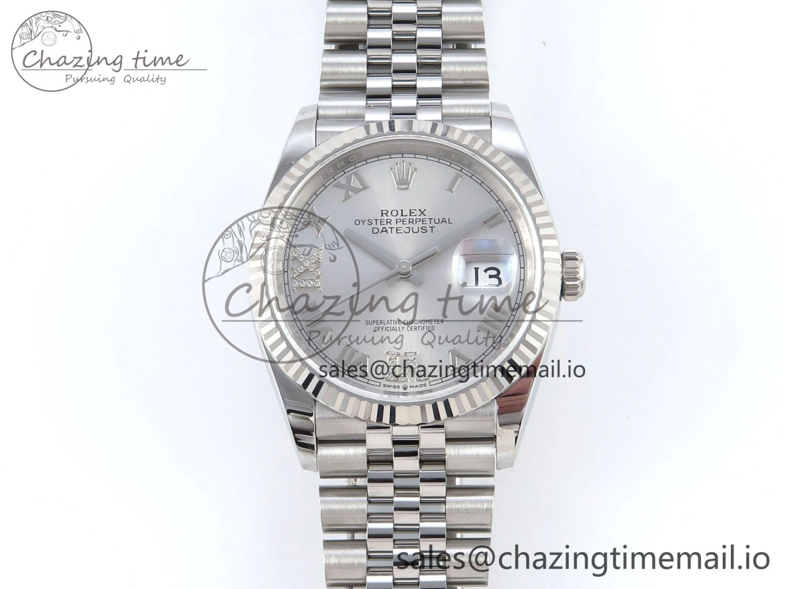 Refined DateJust 36 126234 EWEF Best Edition Silver Roman Dial on Jubilee Bracelet A 614
