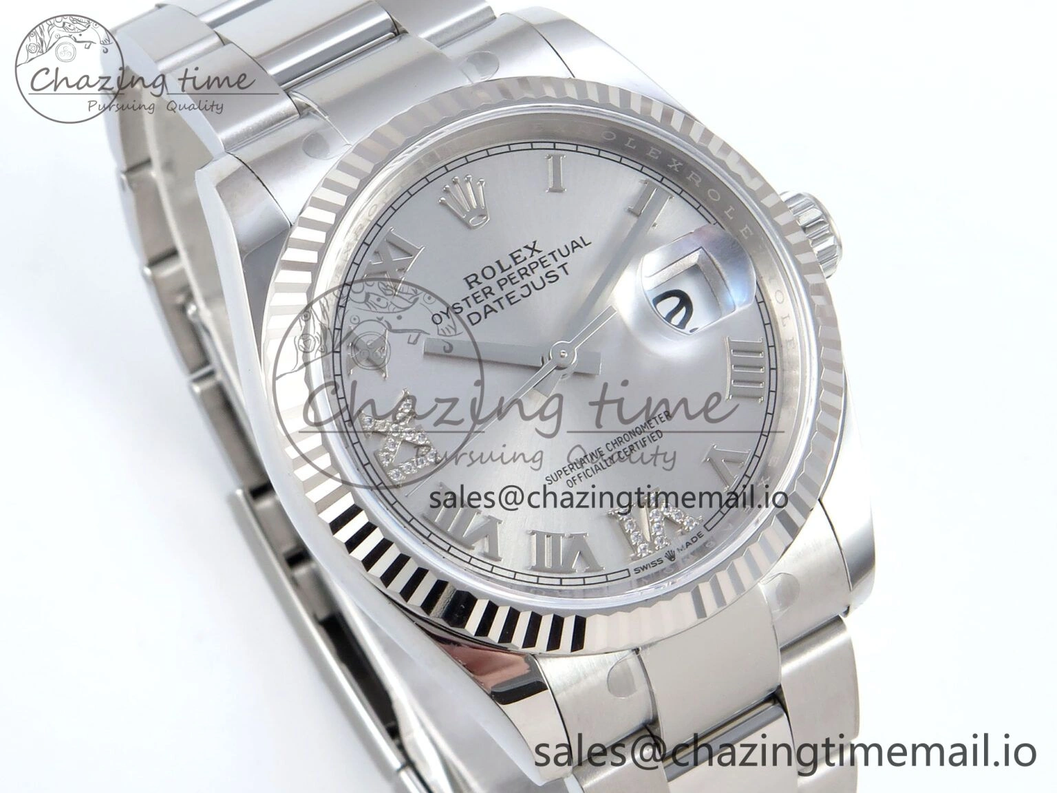 DateJust 36 126234 EWEF Best Edition Silver Roman Diamonds Dial on Oyster Bracelet A Refined 685