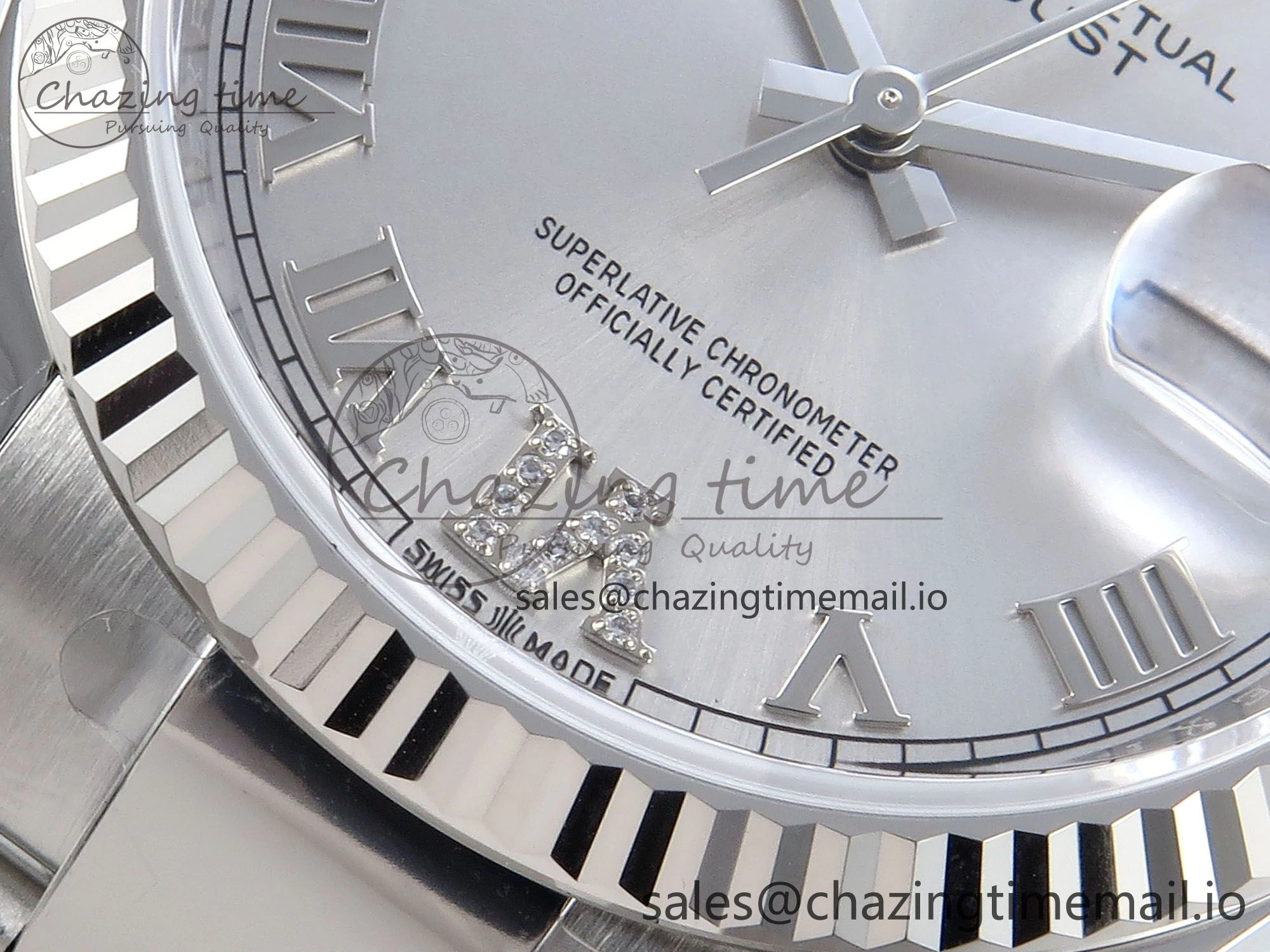 DateJust 36 126234 EWEF Best Edition Silver Roman Diamonds Dial on Oyster Bracelet A Refined 685