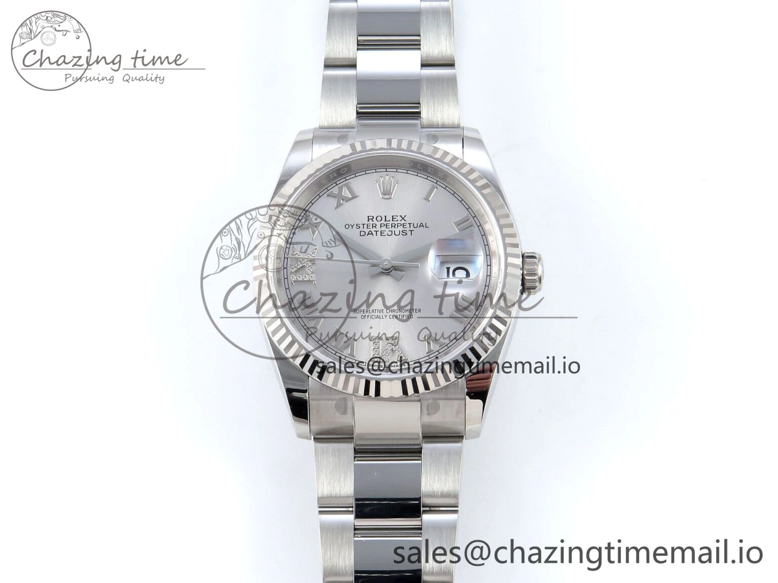 DateJust 36 126234 EWEF Best Edition Silver Roman Diamonds Dial on Oyster Bracelet A Refined 685