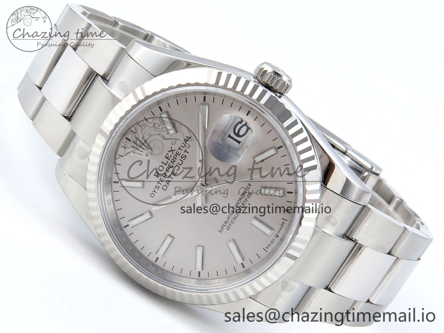 DateJust 36 126234 EWEF Best Edition Silver Stick Dial on Oyster Bracelet A Durable 691