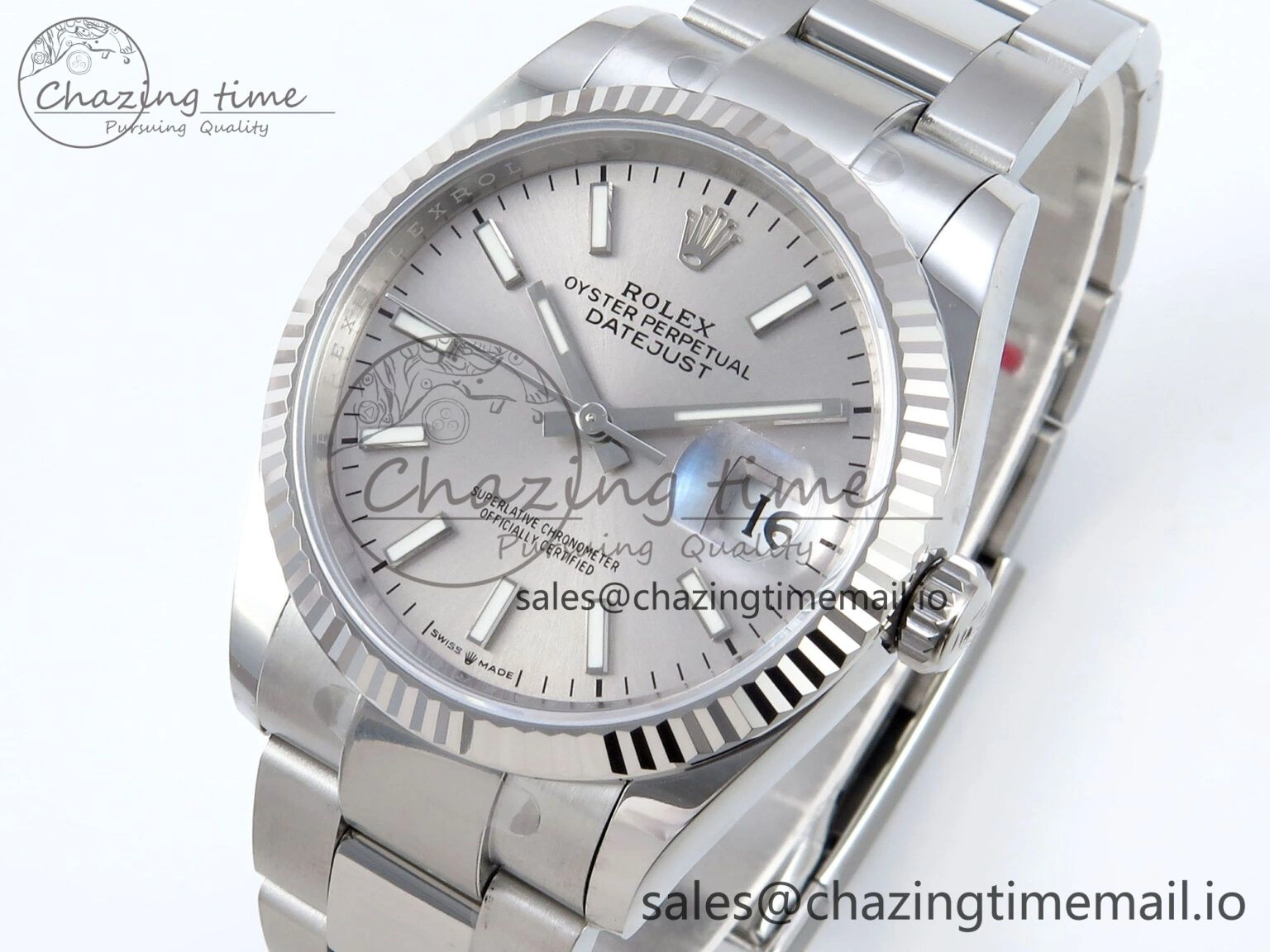 DateJust 36 126234 EWEF Best Edition Silver Stick Dial on Oyster Bracelet A Durable 691