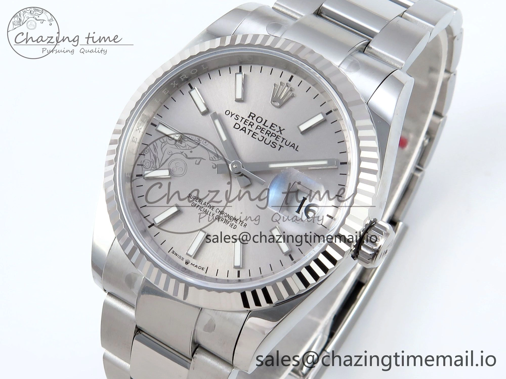 DateJust 36 126234 EWEF Best Edition Silver Stick Dial on Oyster Bracelet A Durable 691