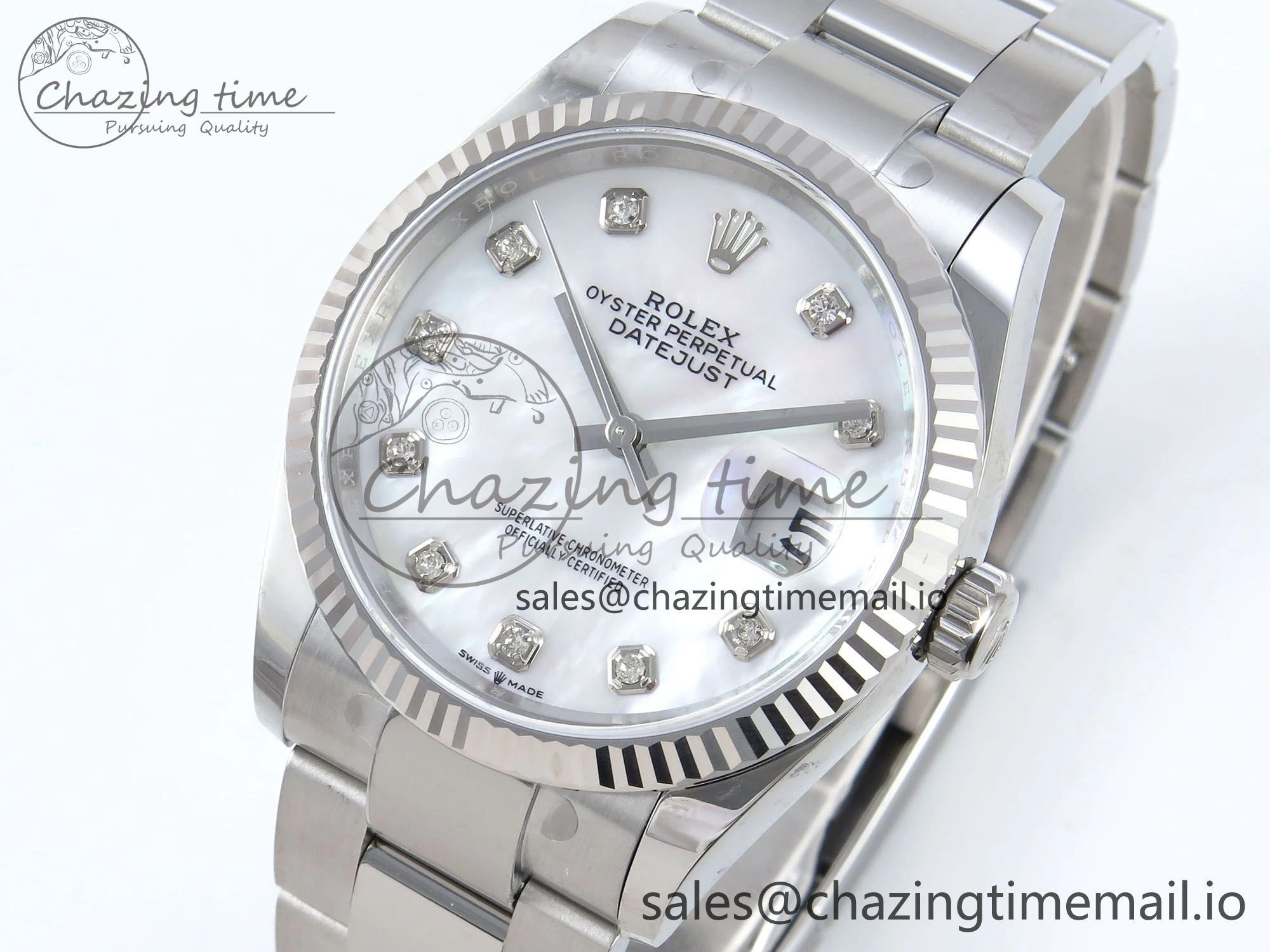 DateJust 36 126234 EWEF Best Edition White MOP Dial on Oyster Bracelet A Versatile 693