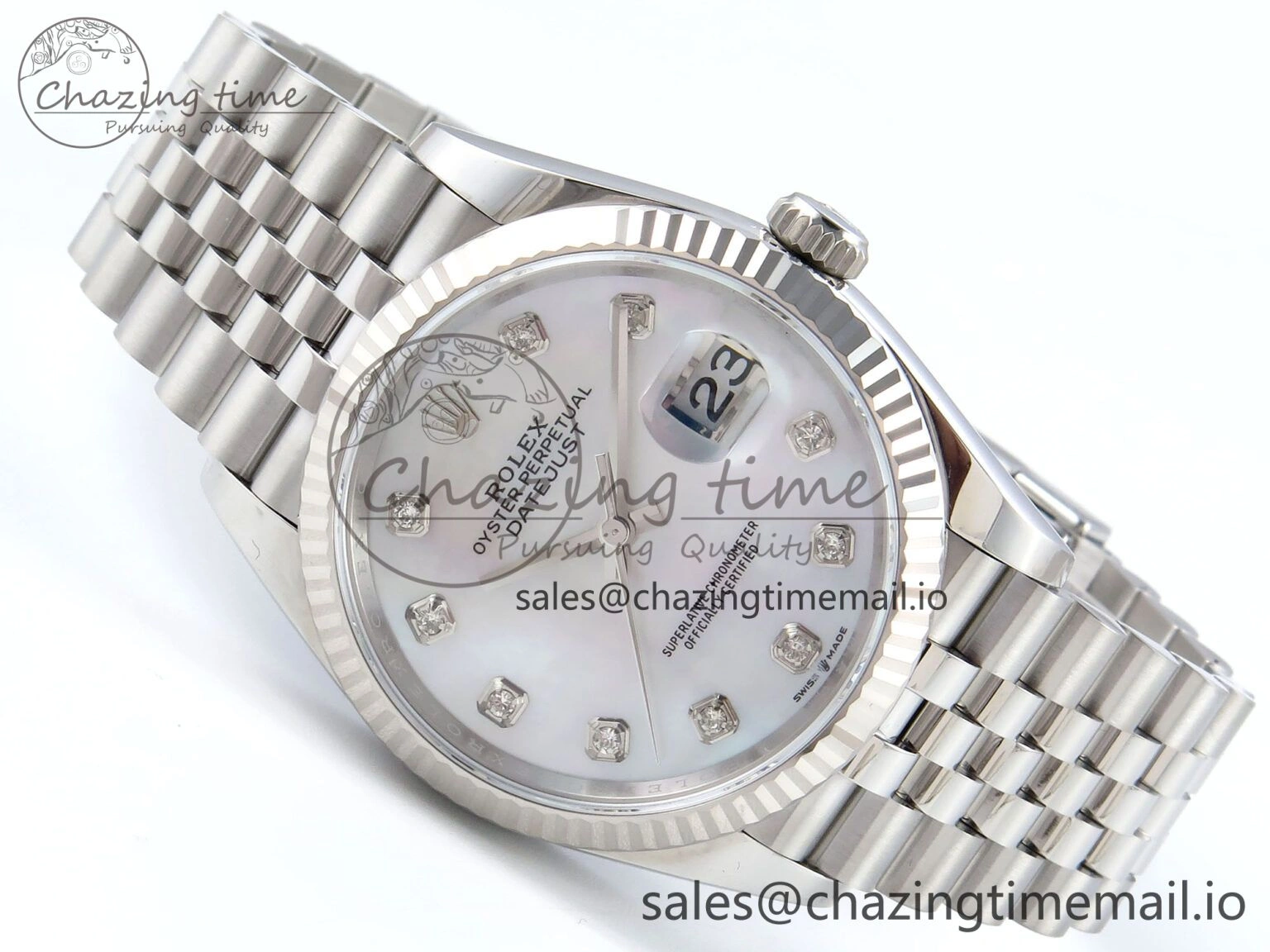 DateJust 36 126234 EWEF Best Edition White MOP Diamonds Dial on Jubilee Bracelet A EyeCatching 611