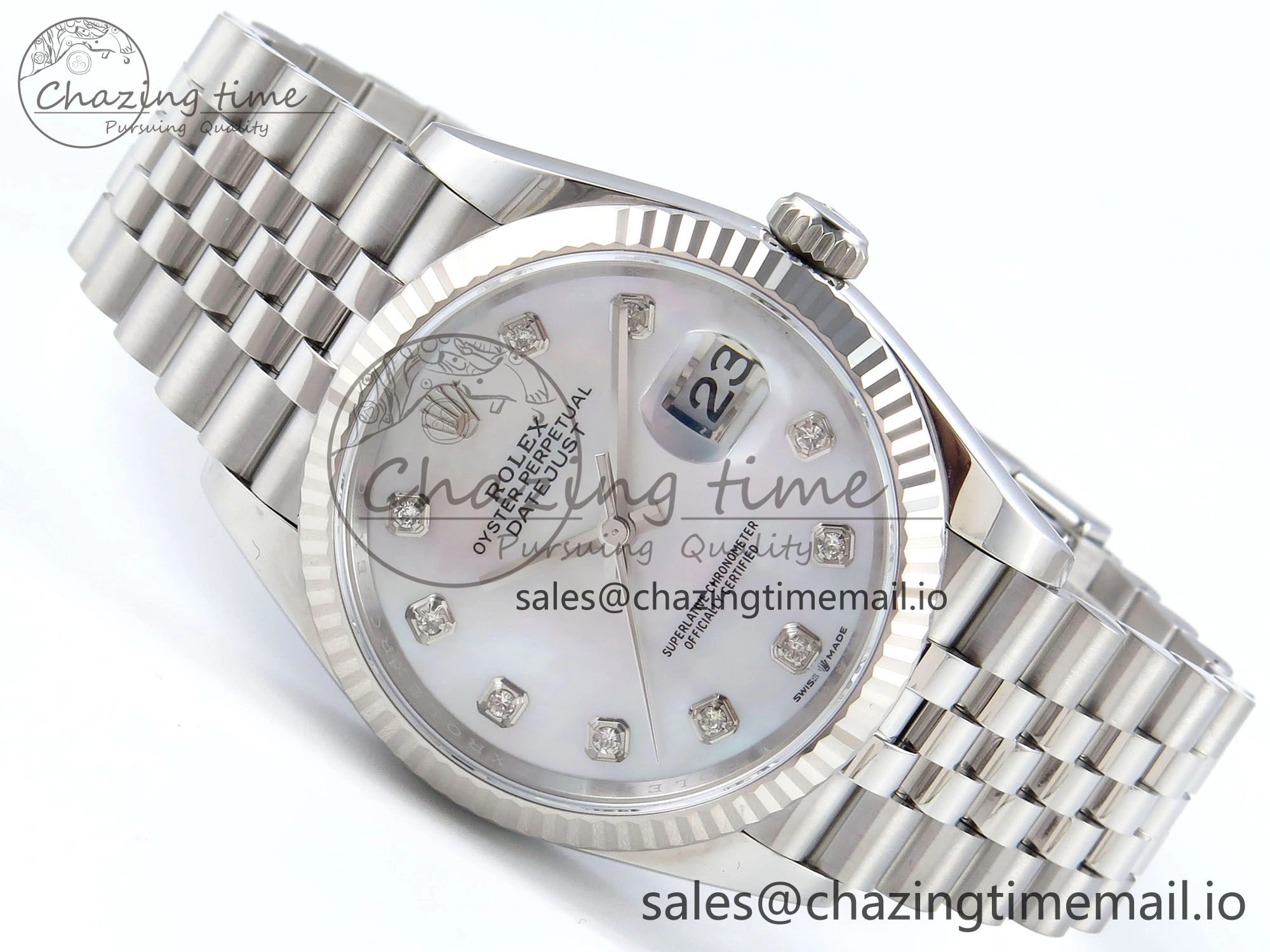 DateJust 36 126234 EWEF Best Edition White MOP Diamonds Dial on Jubilee Bracelet A EyeCatching 611