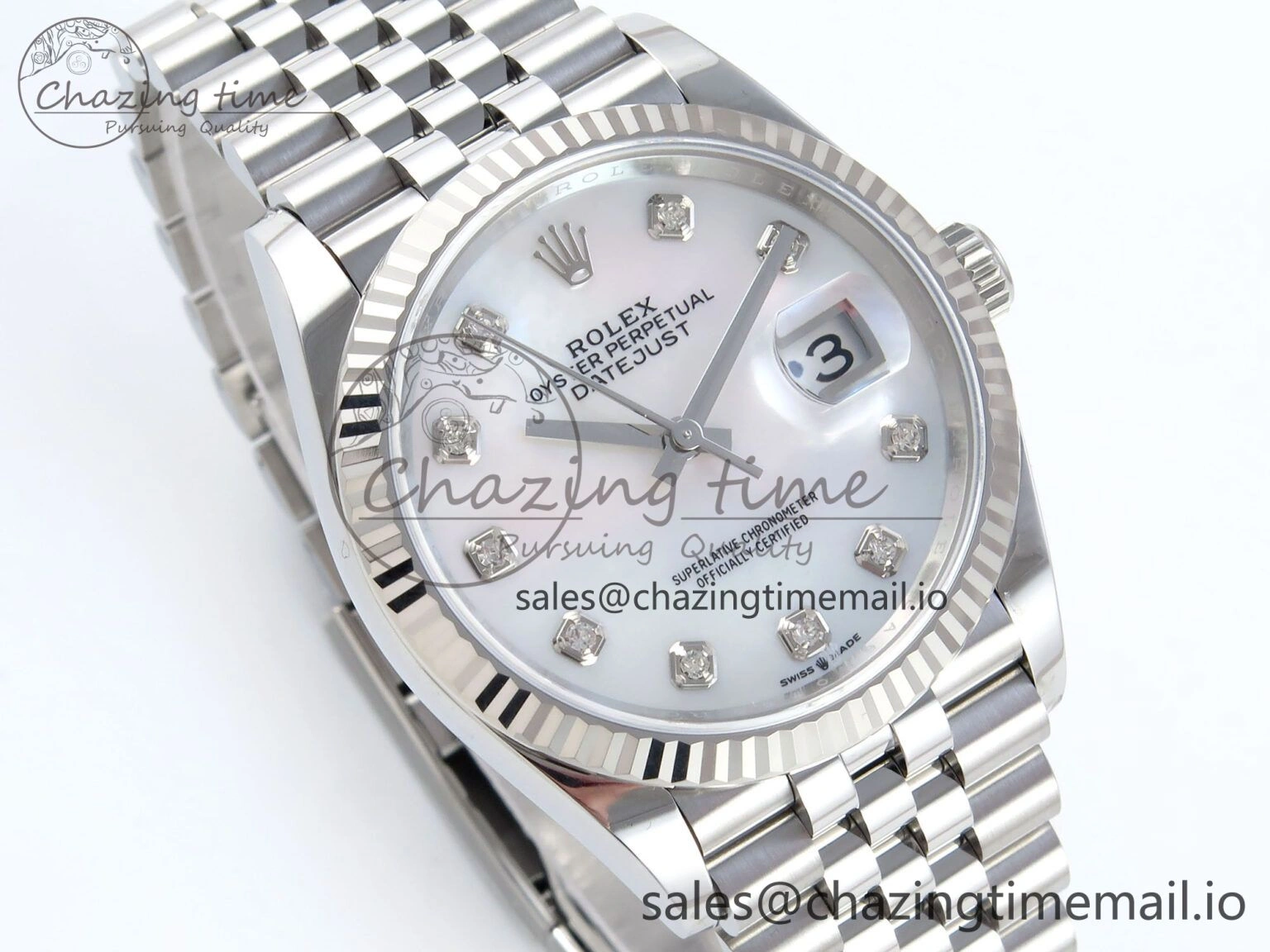 DateJust 36 126234 EWEF Best Edition White MOP Diamonds Dial on Jubilee Bracelet A EyeCatching 611