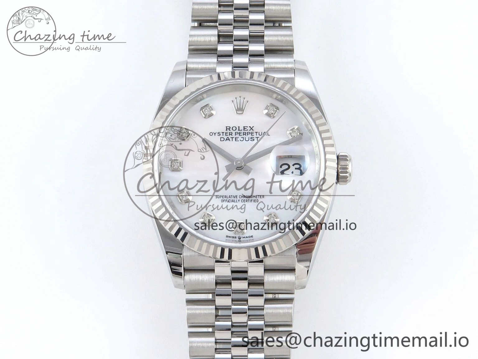DateJust 36 126234 EWEF Best Edition White MOP Diamonds Dial on Jubilee Bracelet A EyeCatching 611