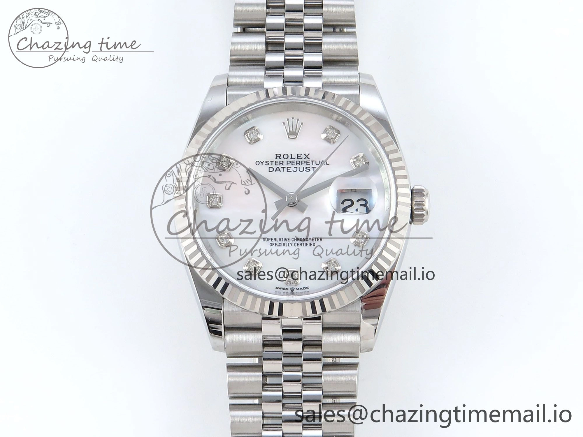 DateJust 36 126234 EWEF Best Edition White MOP Diamonds Dial on Jubilee Bracelet A EyeCatching 611