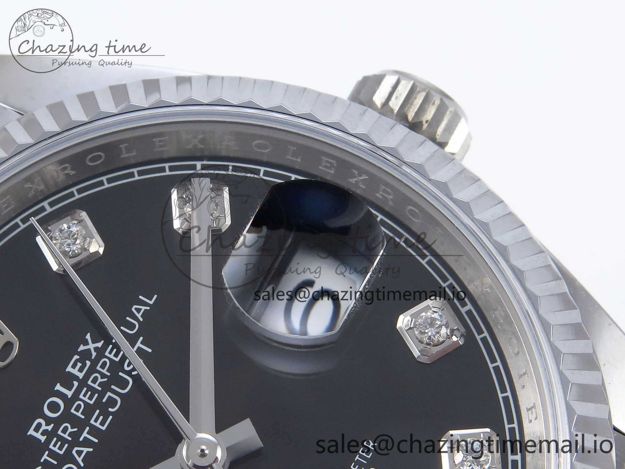 GoodFit DateJust 36 126234 QF+ 1:1 Best Edition 904L Steel Black Diamonds Dial on SS Jubilee Bracelet VR 928