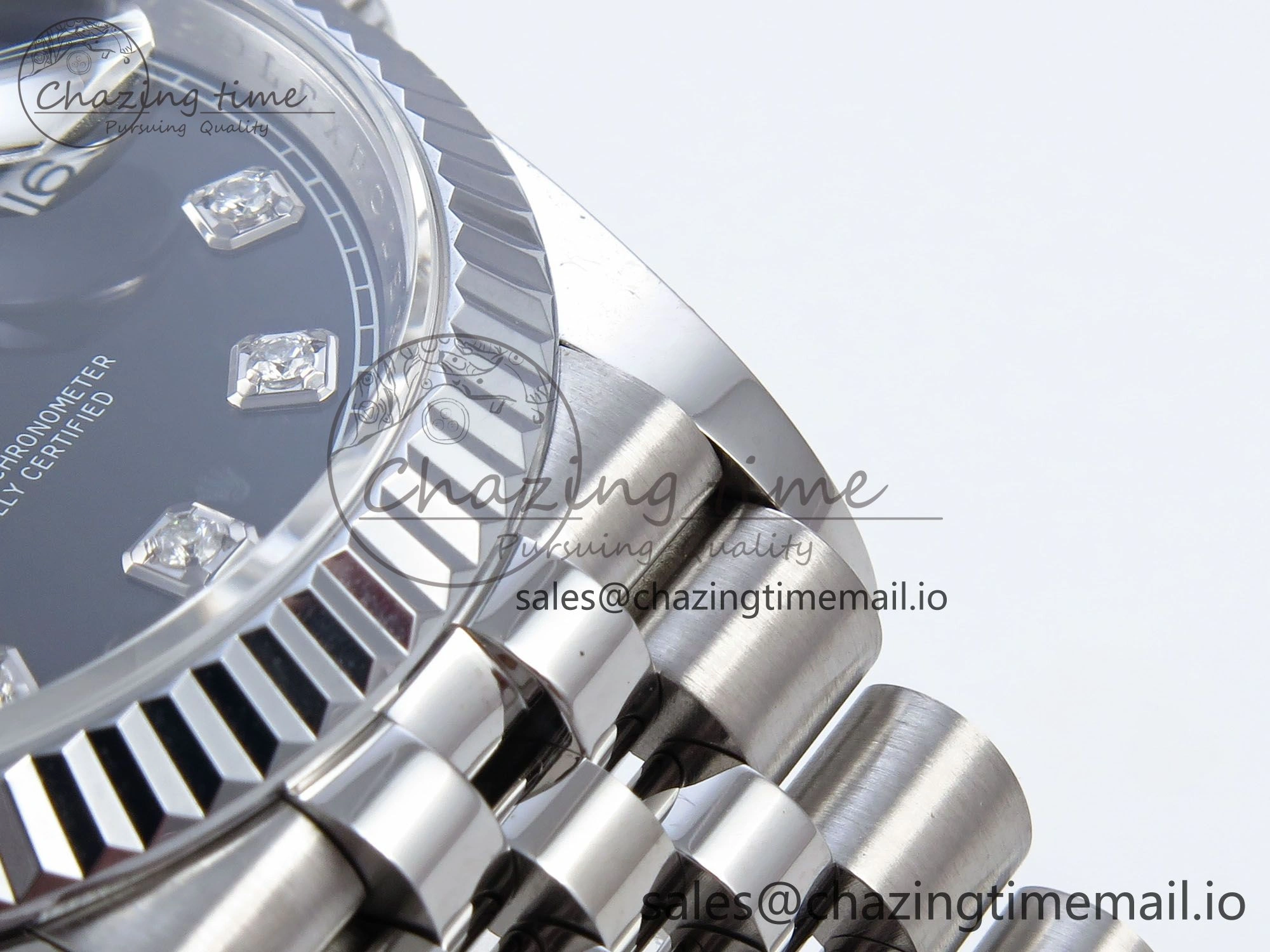GoodFit DateJust 36 126234 QF+ 1:1 Best Edition 904L Steel Black Diamonds Dial on SS Jubilee Bracelet VR 928
