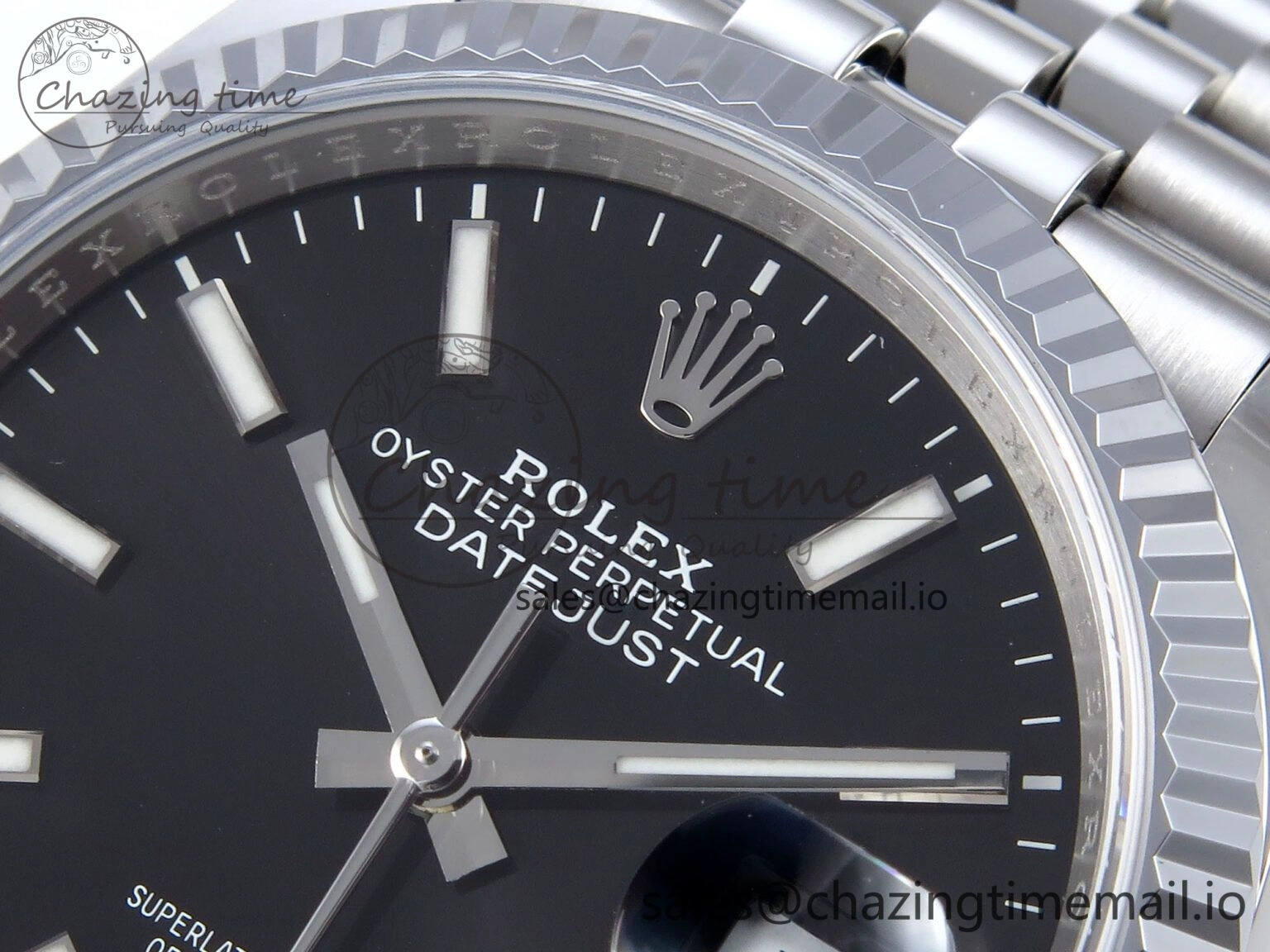 FashionForward DateJust 36 126234 QF+ 1:1 Best Edition 904L Steel Black Stick Dial on SS Jubilee Bracelet VR 926