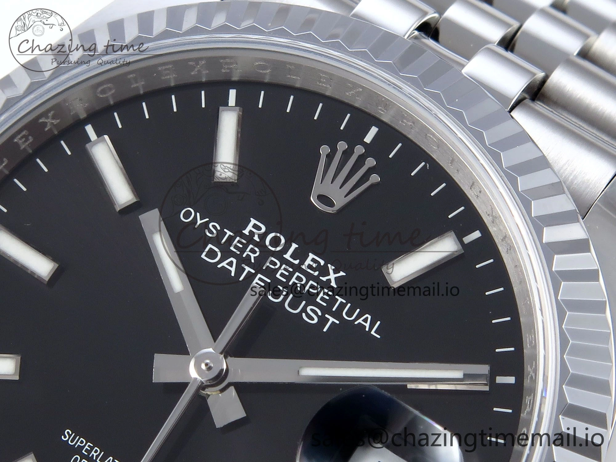 FashionForward DateJust 36 126234 QF+ 1:1 Best Edition 904L Steel Black Stick Dial on SS Jubilee Bracelet VR 926