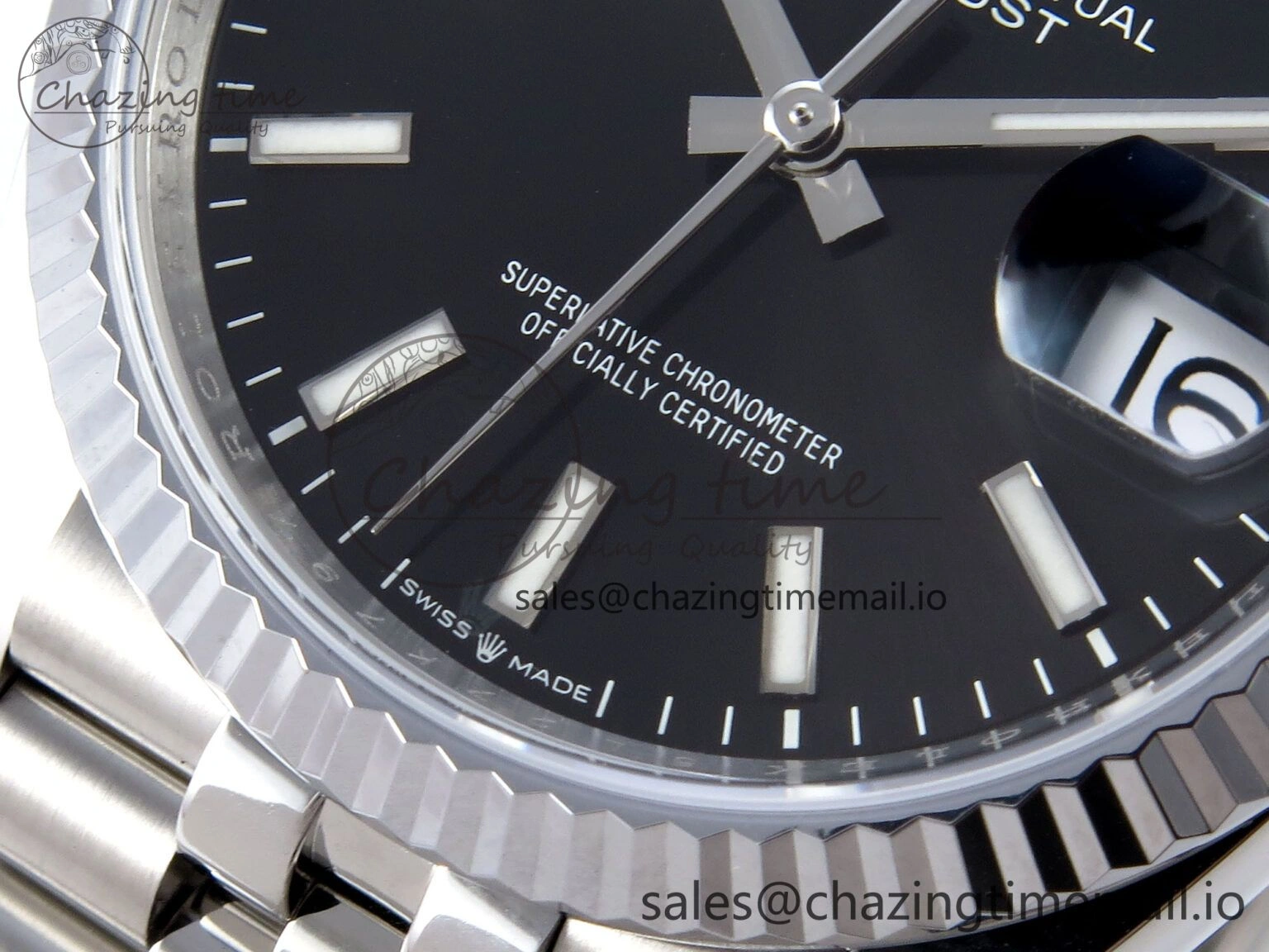 FashionForward DateJust 36 126234 QF+ 1:1 Best Edition 904L Steel Black Stick Dial on SS Jubilee Bracelet VR 926