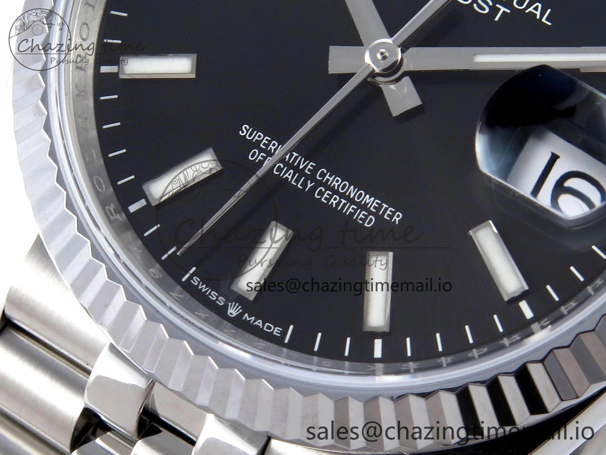 FashionForward DateJust 36 126234 QF+ 1:1 Best Edition 904L Steel Black Stick Dial on SS Jubilee Bracelet VR 926