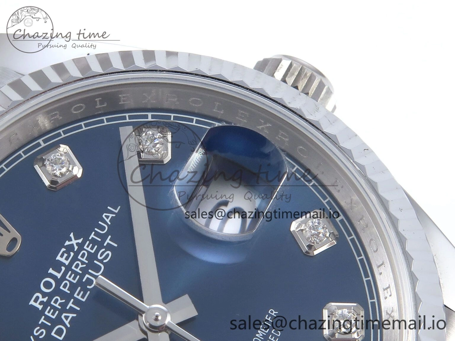 Bright DateJust 36 126234 QF+ 1:1 Best Edition 904L Steel Blue Diamonds Dial on SS Jubilee Bracelet VR 930