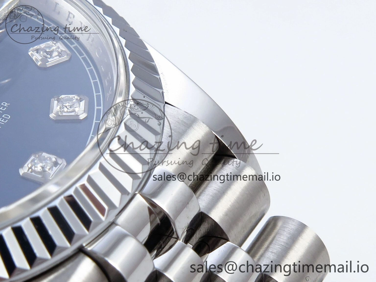Bright DateJust 36 126234 QF+ 1:1 Best Edition 904L Steel Blue Diamonds Dial on SS Jubilee Bracelet VR 930