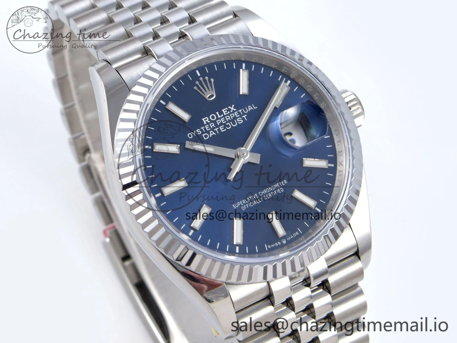 DateJust 36 126234 QF+ 1:1 Best Edition 904L Steel Blue Stick Dial on SS Jubilee Bracelet VR Sustainable 923