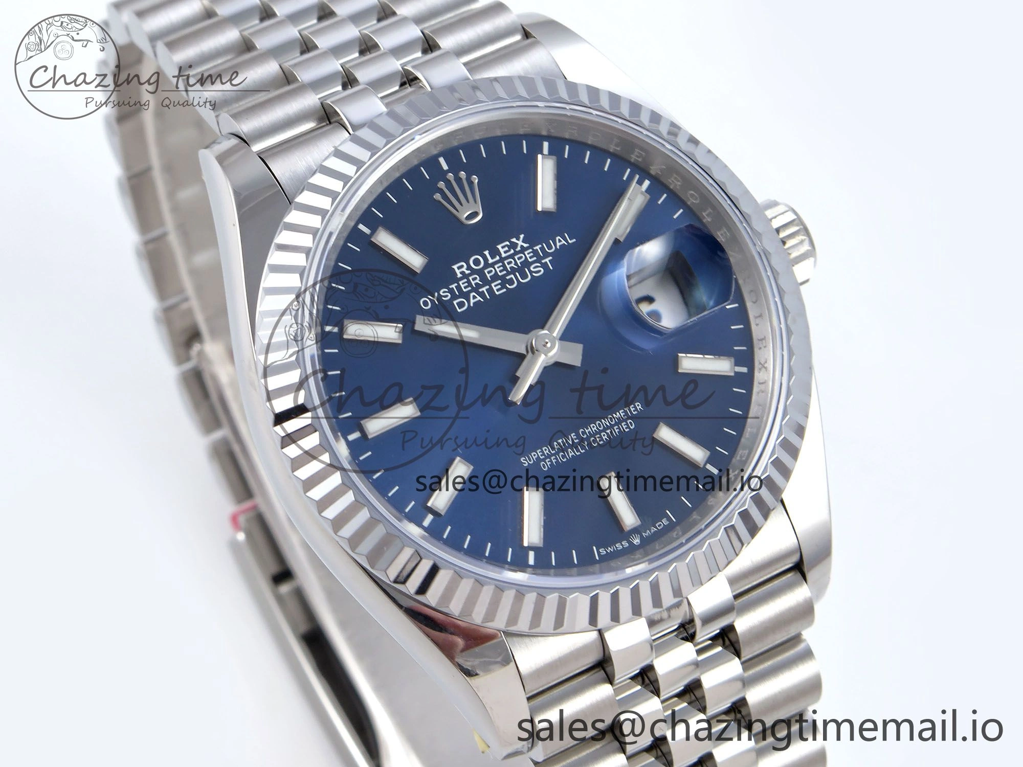 DateJust 36 126234 QF+ 1:1 Best Edition 904L Steel Blue Stick Dial on SS Jubilee Bracelet VR Sustainable 923
