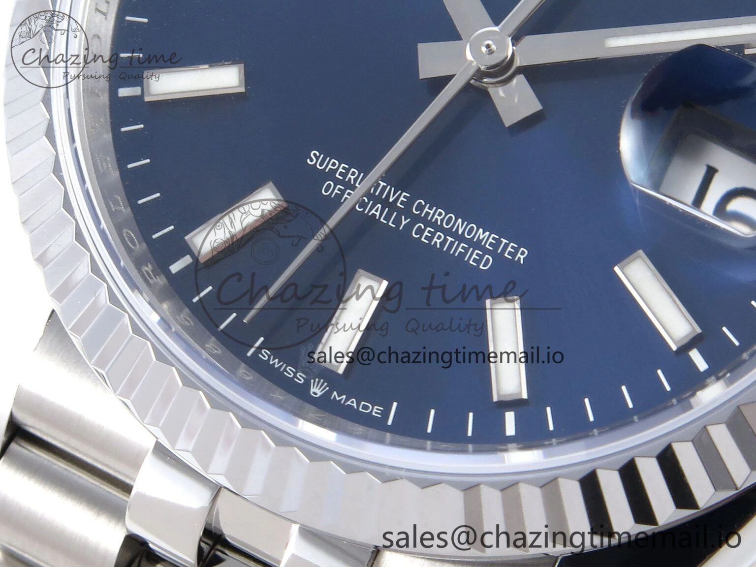DateJust 36 126234 QF+ 1:1 Best Edition 904L Steel Blue Stick Dial on SS Jubilee Bracelet VR Sustainable 923