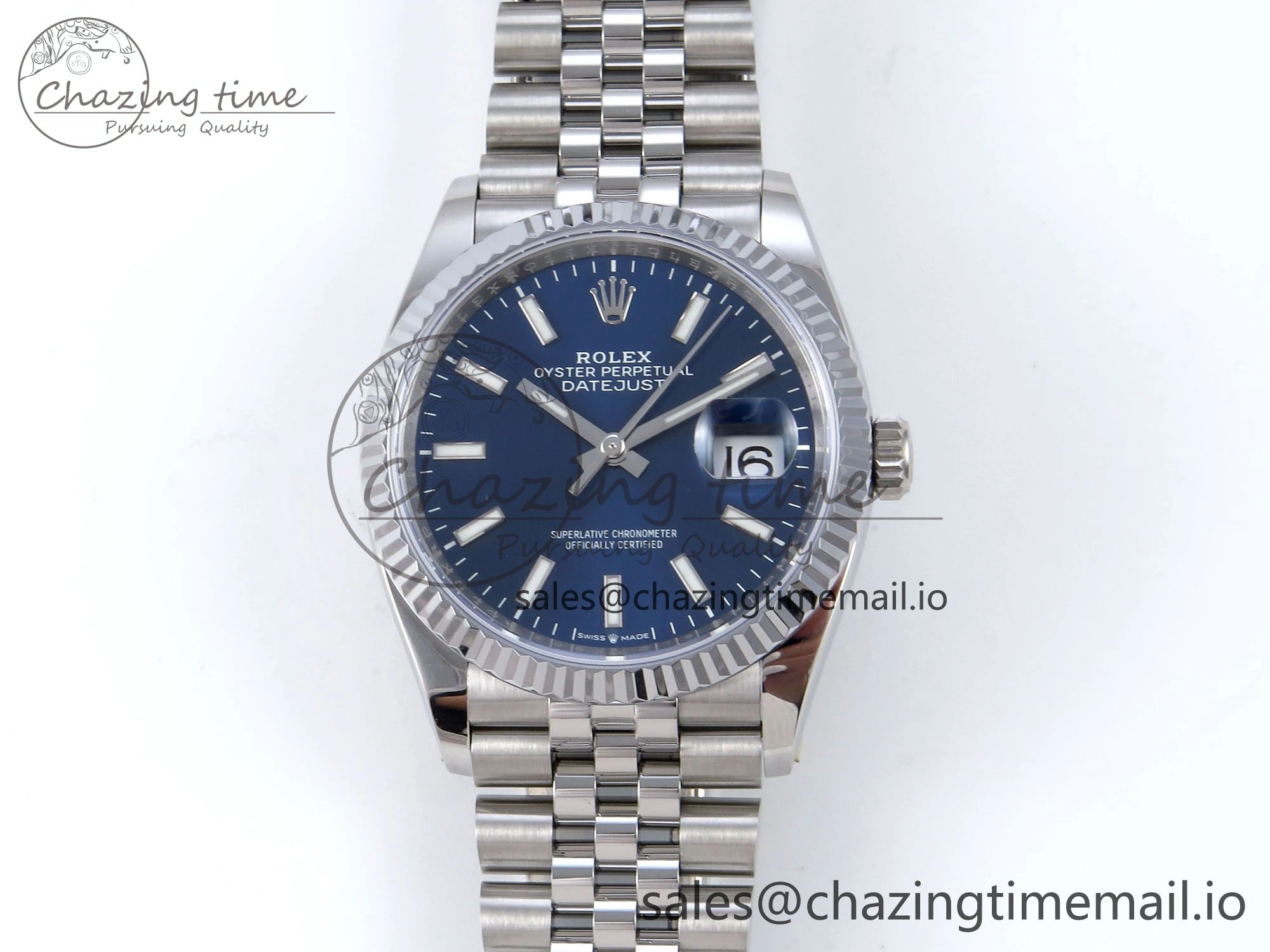 DateJust 36 126234 QF+ 1:1 Best Edition 904L Steel Blue Stick Dial on SS Jubilee Bracelet VR Sustainable 923