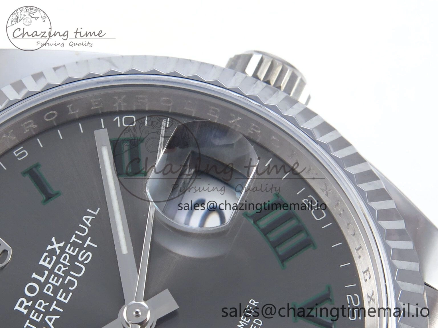 DateJust 36 126234 QF+ 1:1 Best Edition 904L Steel Gray Dial Green Roman Marker on SS Jubilee Bracelet VR StreetReady 921