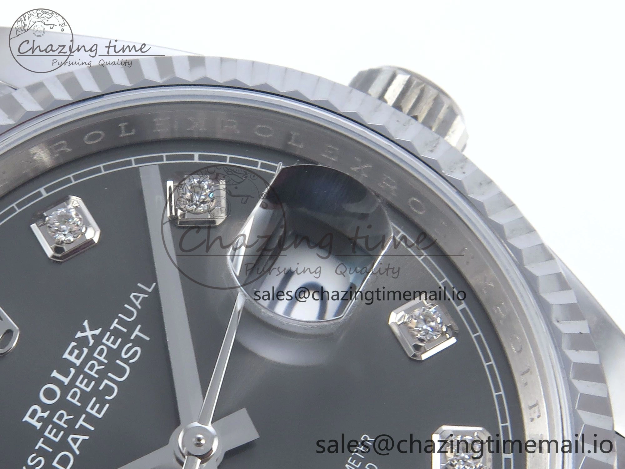 Timeless DateJust 36 126234 QF+ 1:1 Best Edition 904L Steel Gray Diamonds Dial on SS Jubilee Bracelet VR 922