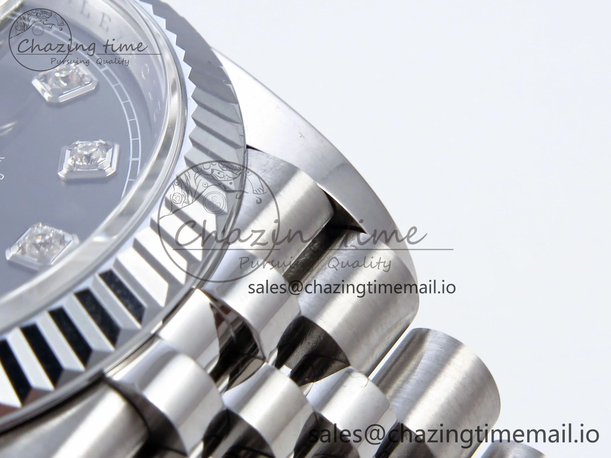 Timeless DateJust 36 126234 QF+ 1:1 Best Edition 904L Steel Gray Diamonds Dial on SS Jubilee Bracelet VR 922