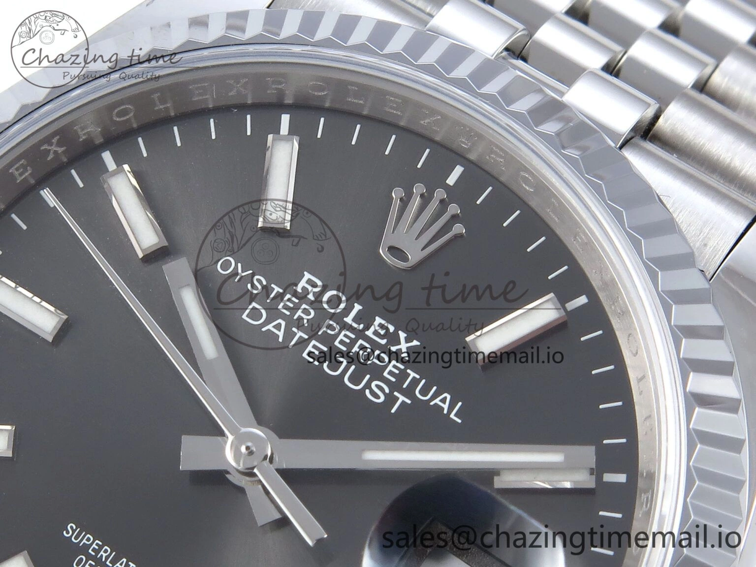 DateJust 36 126234 QF+ 1:1 Best Edition 904L Steel Gray Stick Dial on SS Jubilee Bracelet VR Unisex 924