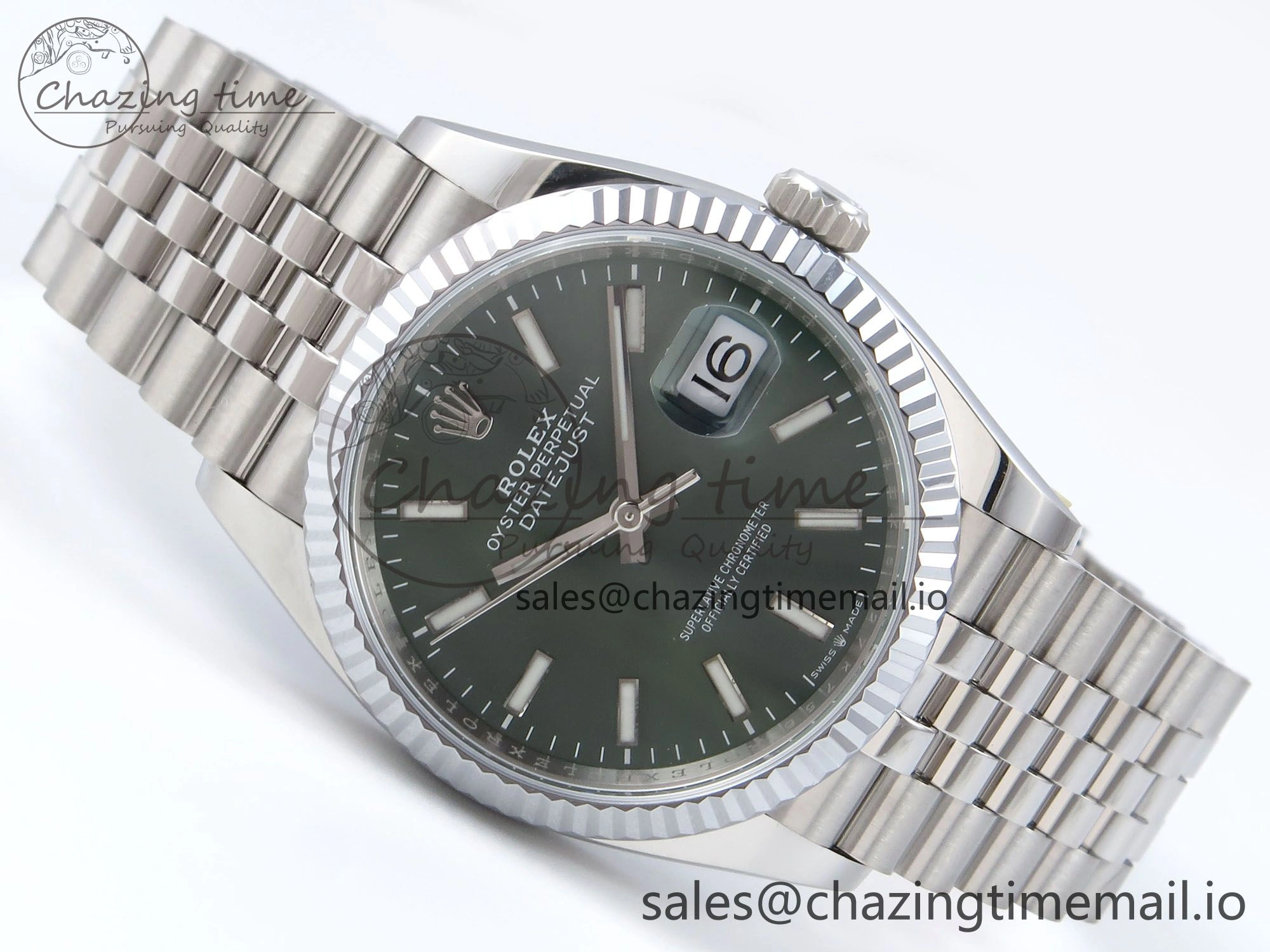DateJust 36 126234 QF+ 1:1 Best Edition 904L Steel Green Stick Dial on SS Jubilee Bracelet VR EyeCatching 925