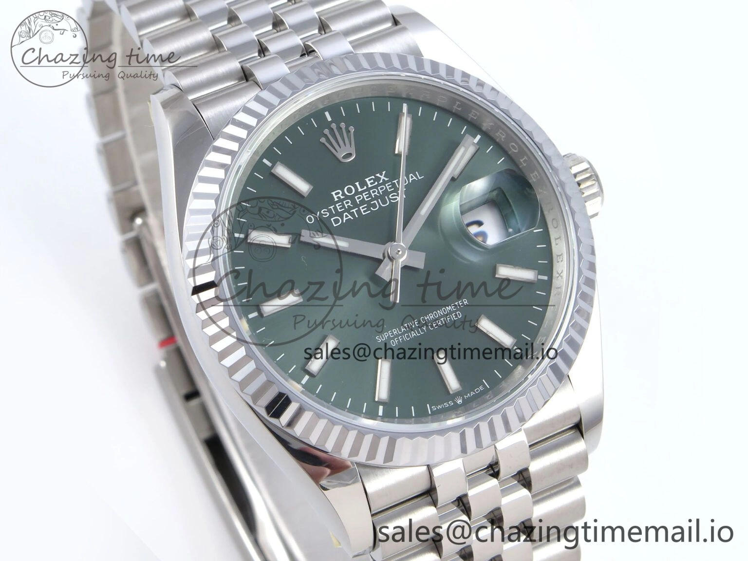 DateJust 36 126234 QF+ 1:1 Best Edition 904L Steel Green Stick Dial on SS Jubilee Bracelet VR EyeCatching 925