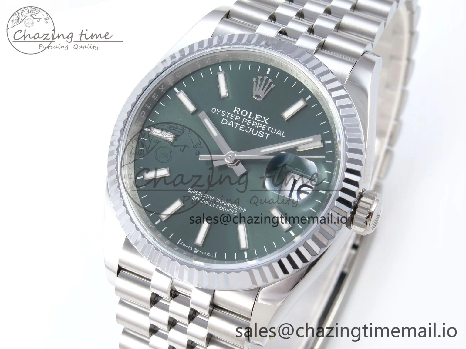 DateJust 36 126234 QF+ 1:1 Best Edition 904L Steel Green Stick Dial on SS Jubilee Bracelet VR EyeCatching 925