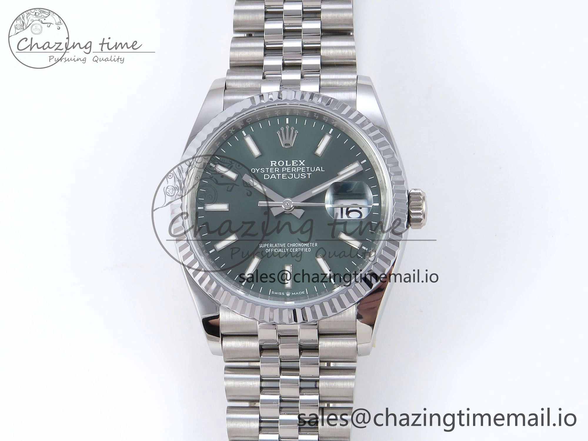 DateJust 36 126234 QF+ 1:1 Best Edition 904L Steel Green Stick Dial on SS Jubilee Bracelet VR EyeCatching 925