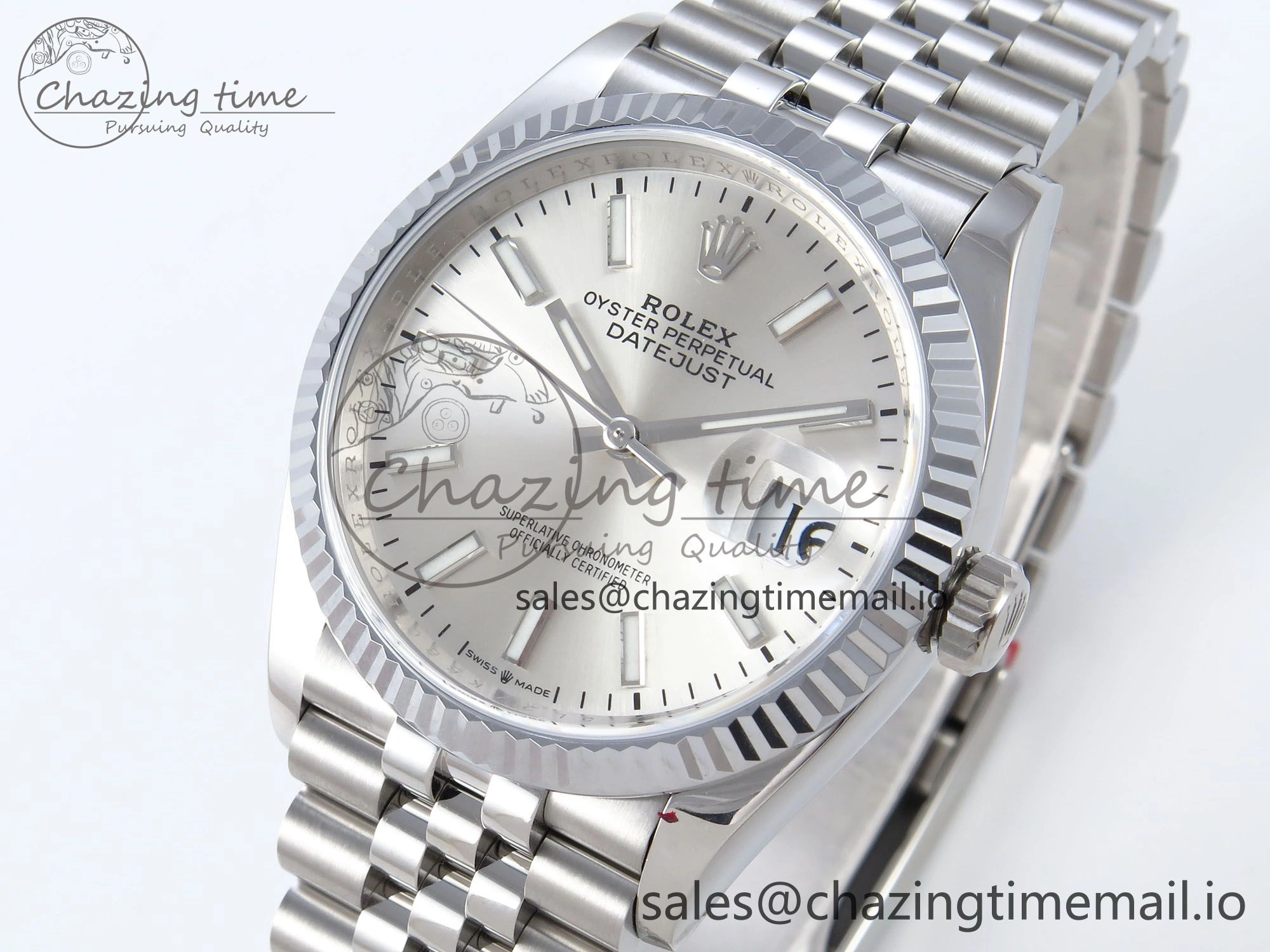 DateJust 36 126234 QF+ 1:1 Best Edition 904L Steel Silver Stick Dial on SS Jubilee Bracelet VR TopPick 931