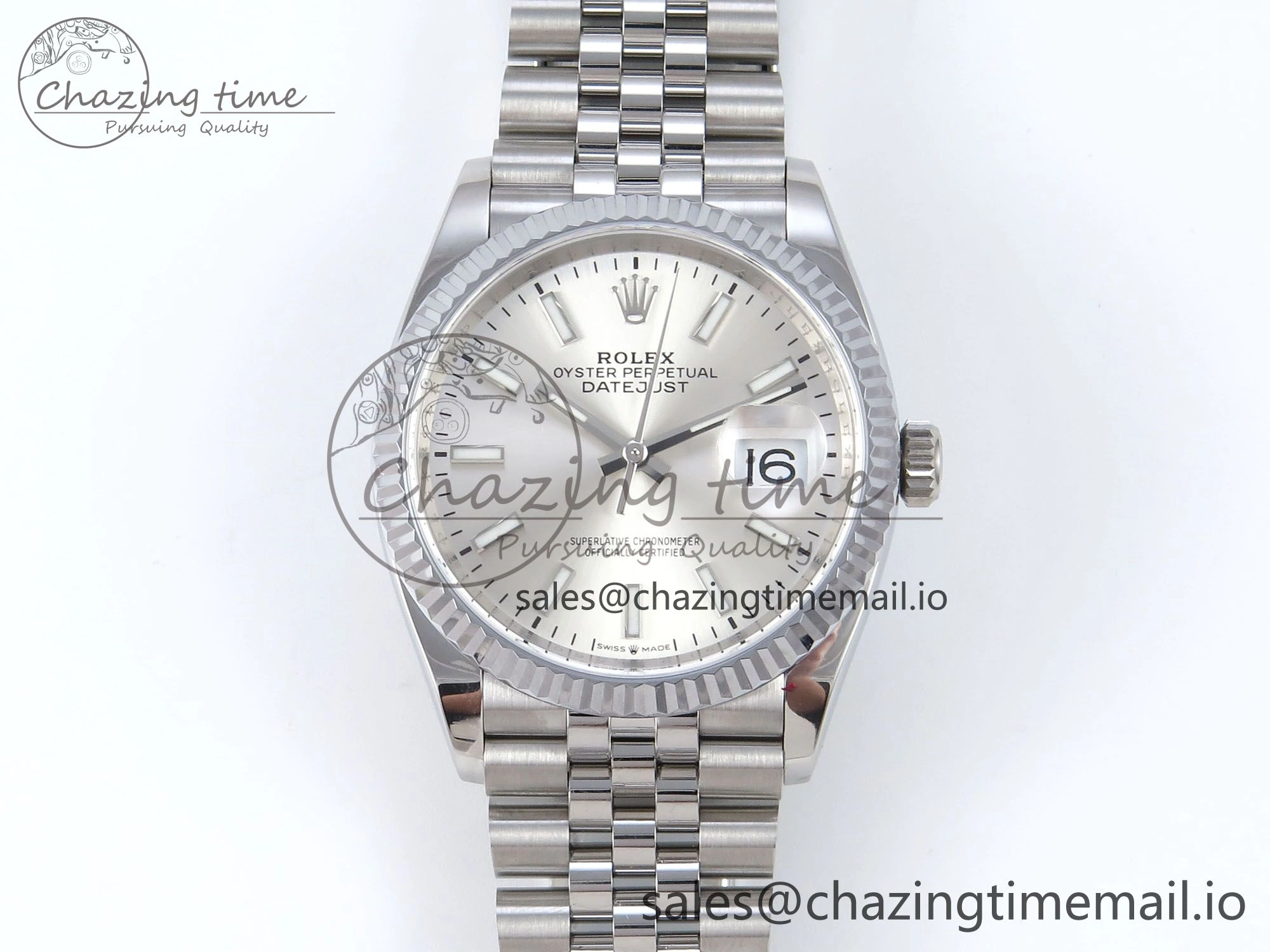 DateJust 36 126234 QF+ 1:1 Best Edition 904L Steel Silver Stick Dial on SS Jubilee Bracelet VR TopPick 931