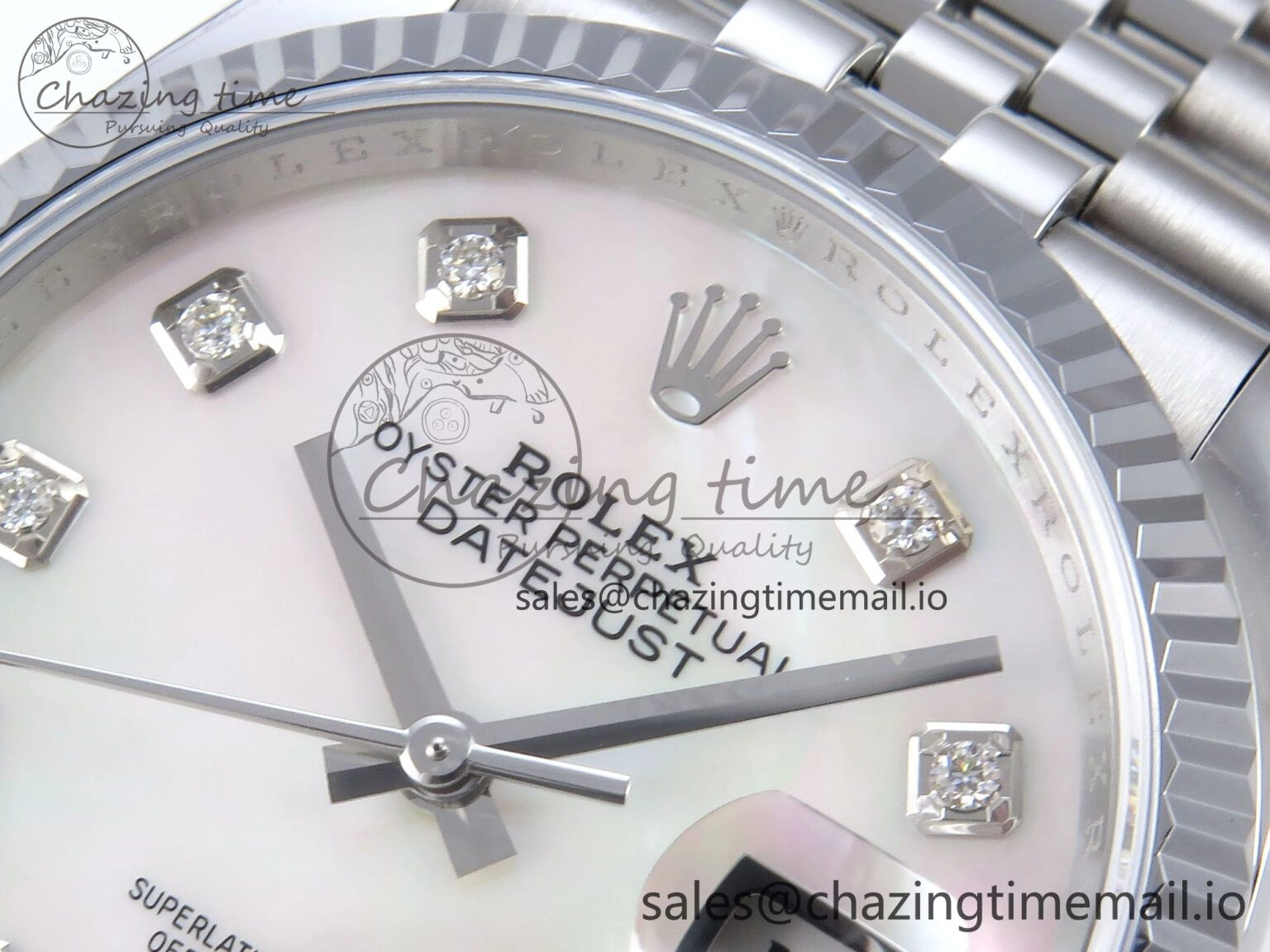 WellDesigned DateJust 36 126234 QF+ 1:1 Best Edition 904L Steel White MOP Diamonds Dial on SS Jubilee Bracelet VR 929