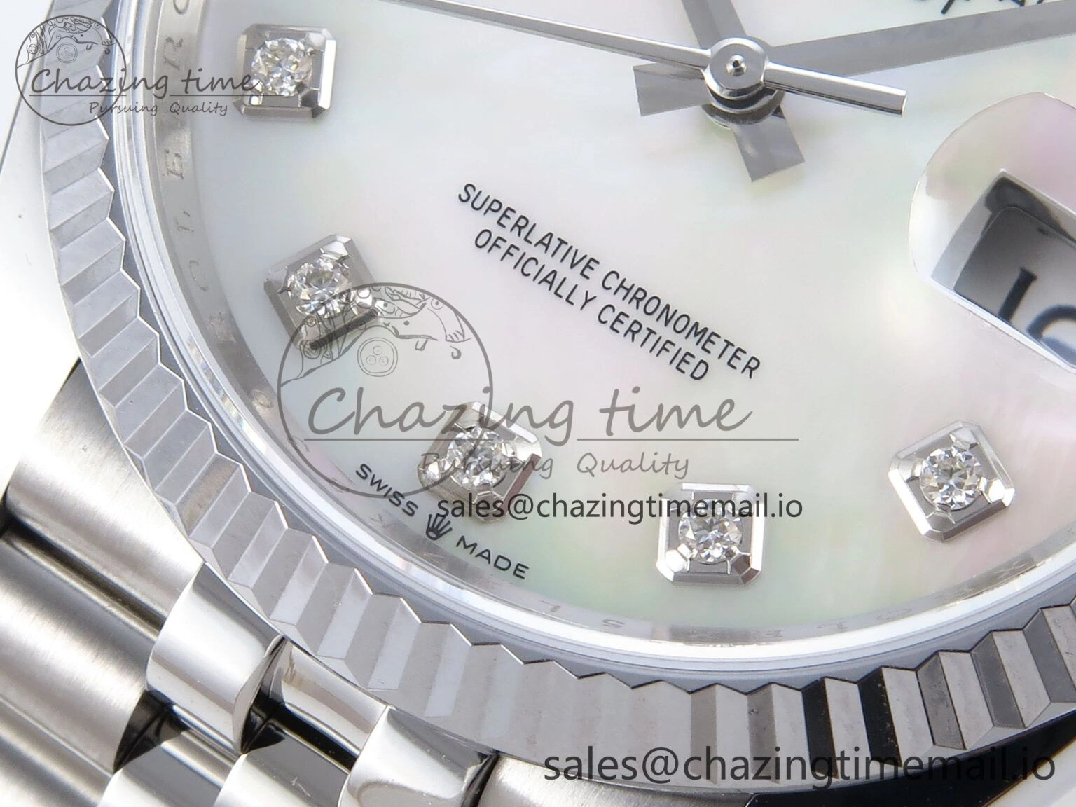 WellDesigned DateJust 36 126234 QF+ 1:1 Best Edition 904L Steel White MOP Diamonds Dial on SS Jubilee Bracelet VR 929