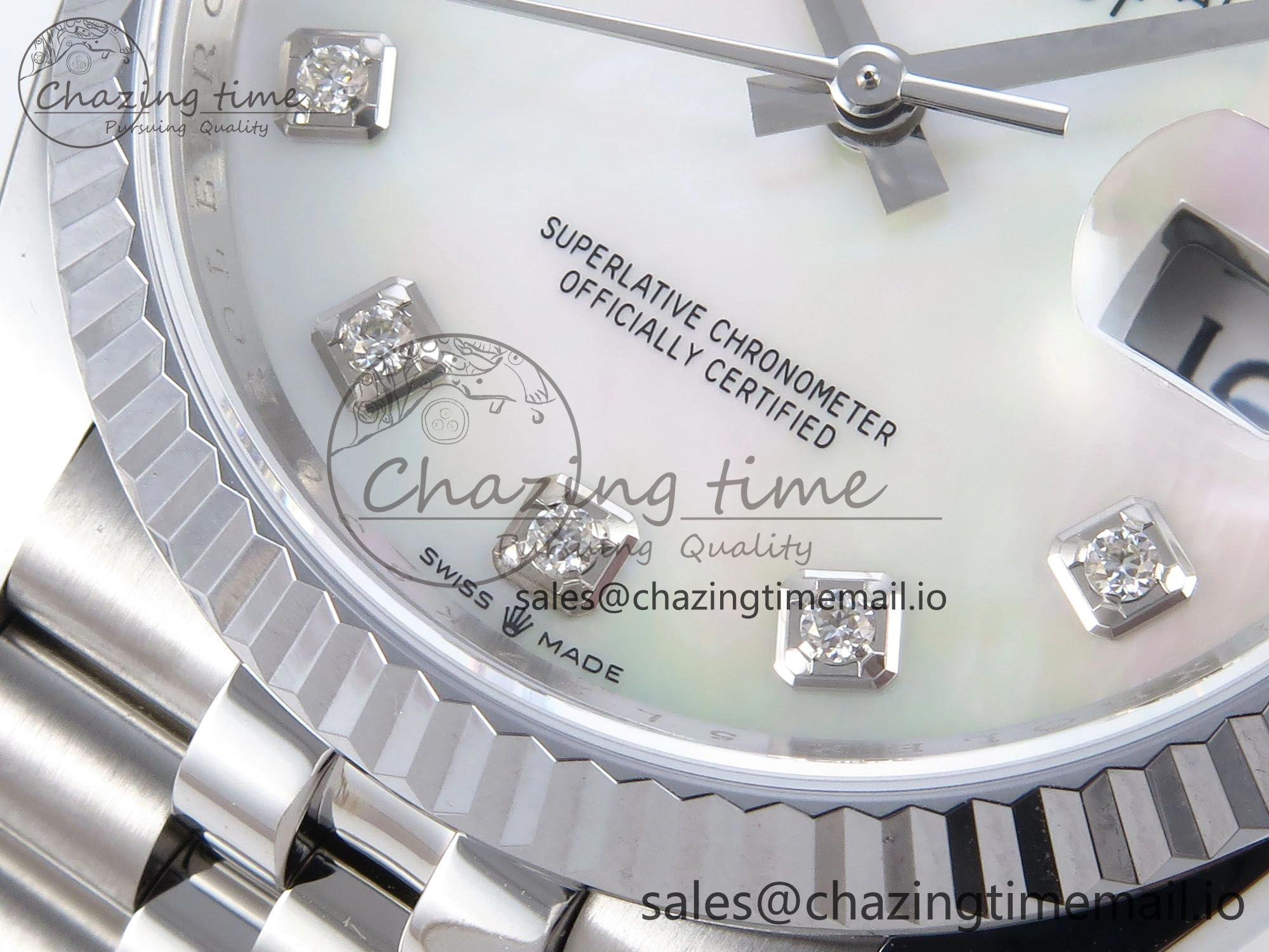 WellDesigned DateJust 36 126234 QF+ 1:1 Best Edition 904L Steel White MOP Diamonds Dial on SS Jubilee Bracelet VR 929
