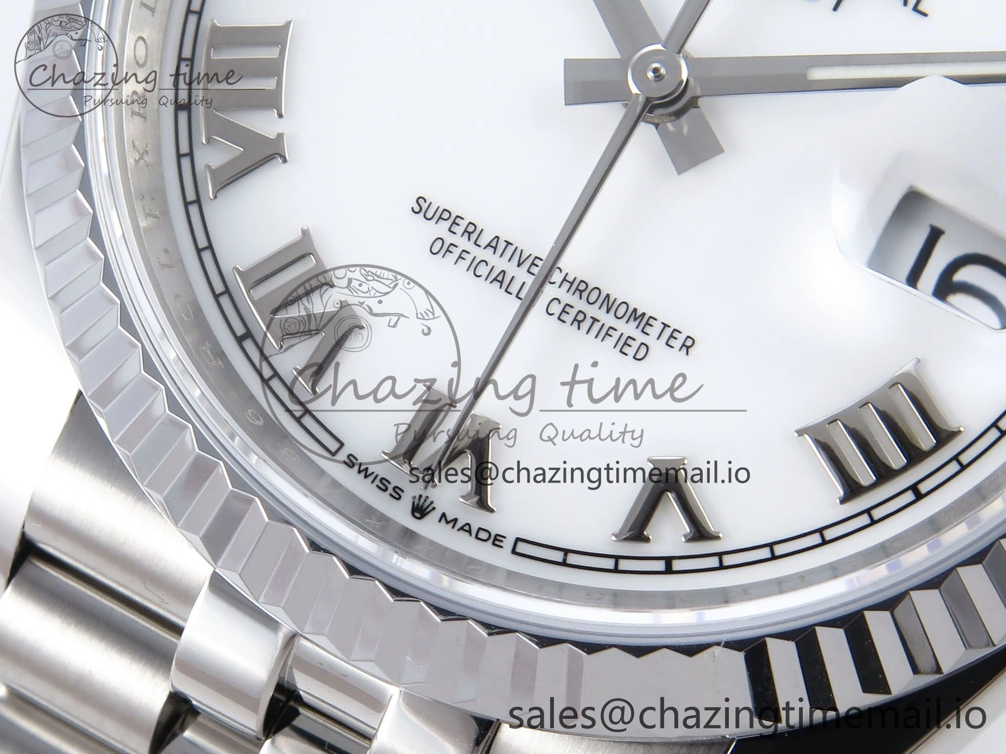 TopPick DateJust 36 126234 QF+ 1:1 Best Edition 904L Steel White Roman Dial on SS Jubilee Bracelet VR 927