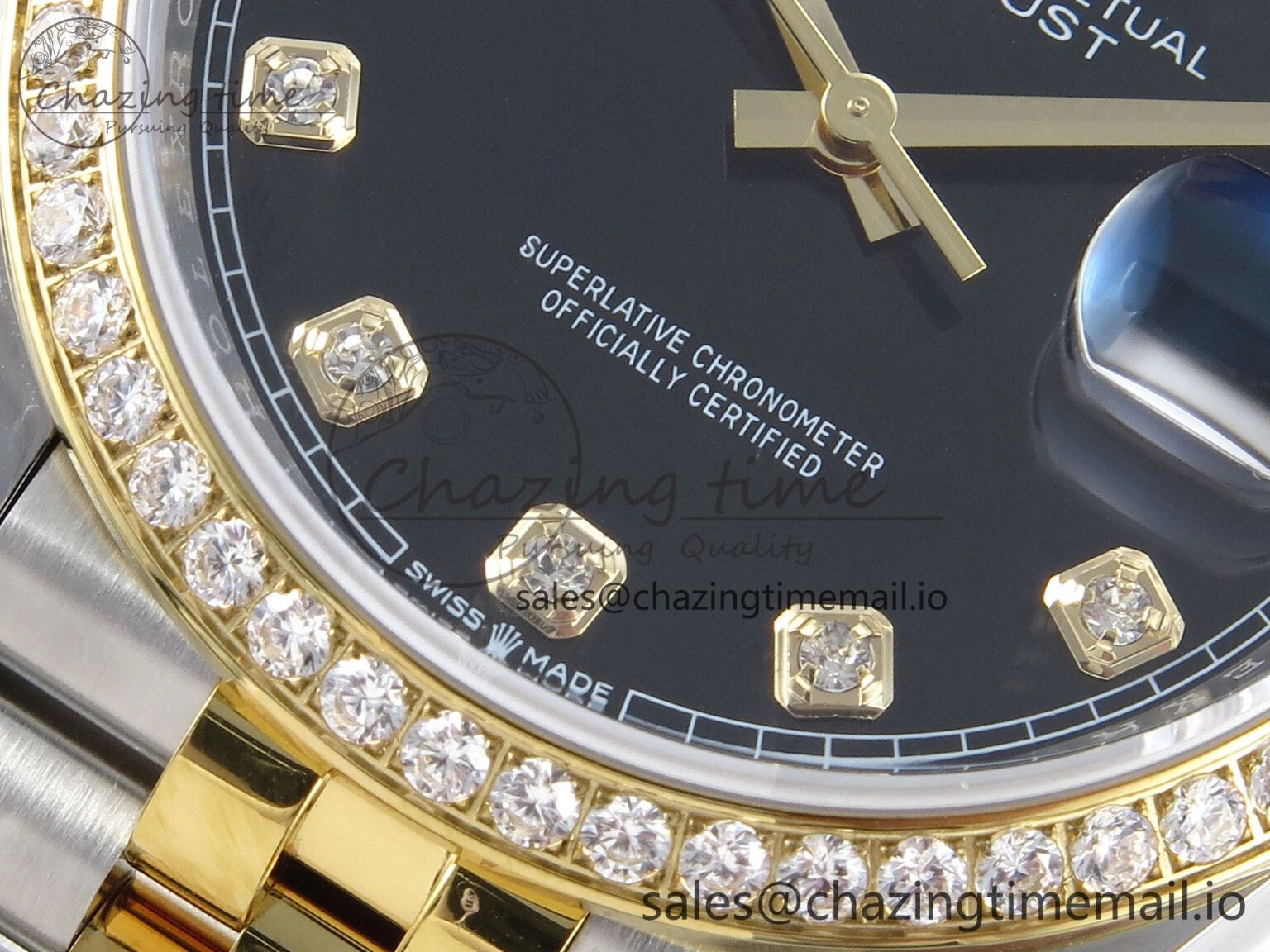 DateJust 36 126283RBR EWEF Best Edition Black Diamonds Dial on SS YG Jubilee Bracelet A BestValue 634