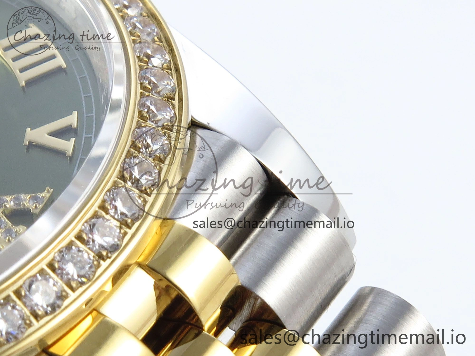 EyeCatching DateJust 36 126283RBR EWEF Best Edition Green Roman Dial on SS YG Jubilee Bracelet A 633