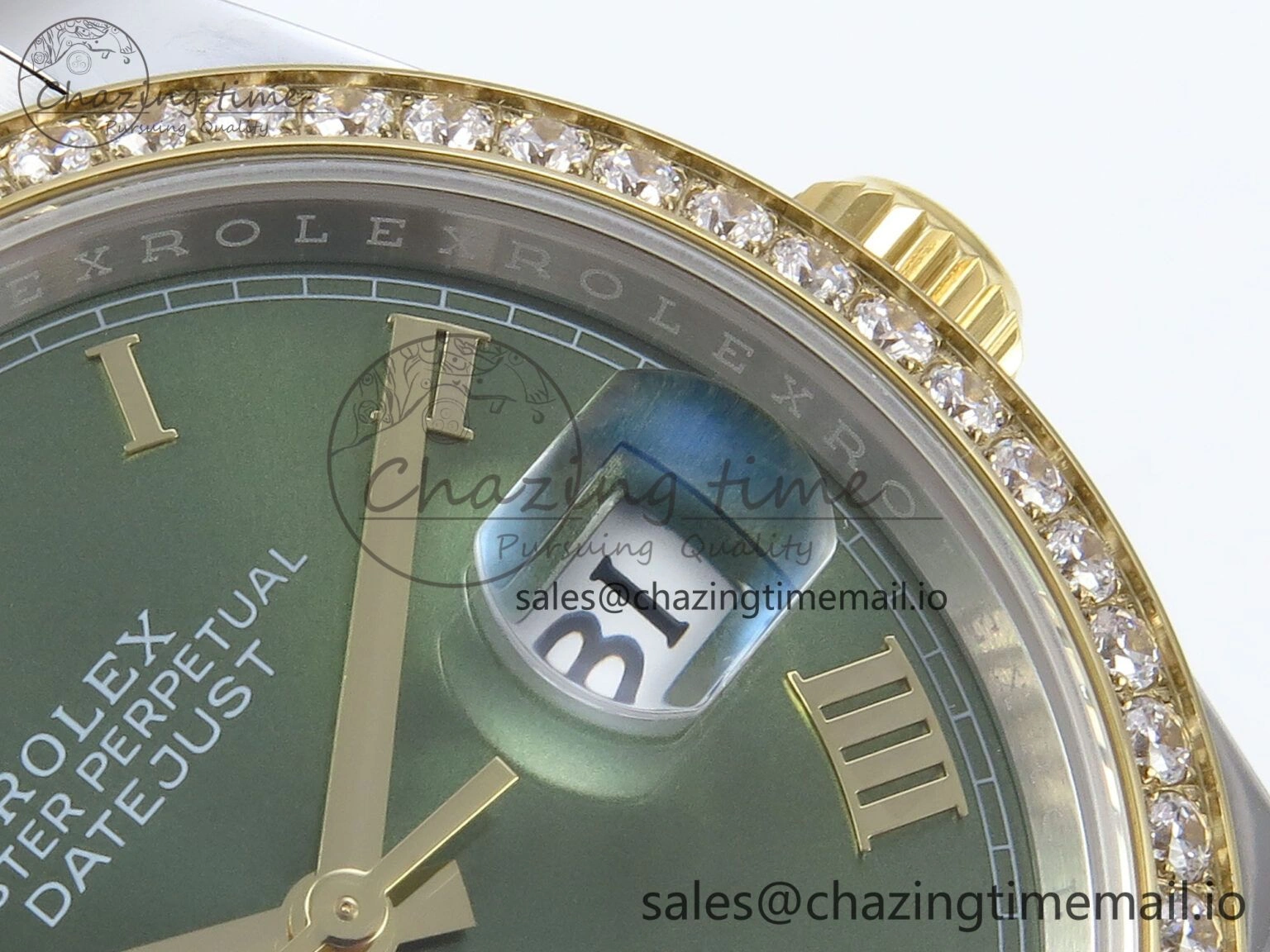 DateJust 36 126283RBR EWEF Best Edition Green Roman Diamonds Dial on SS YG Oyster Bracelet A SmoothTexture 665